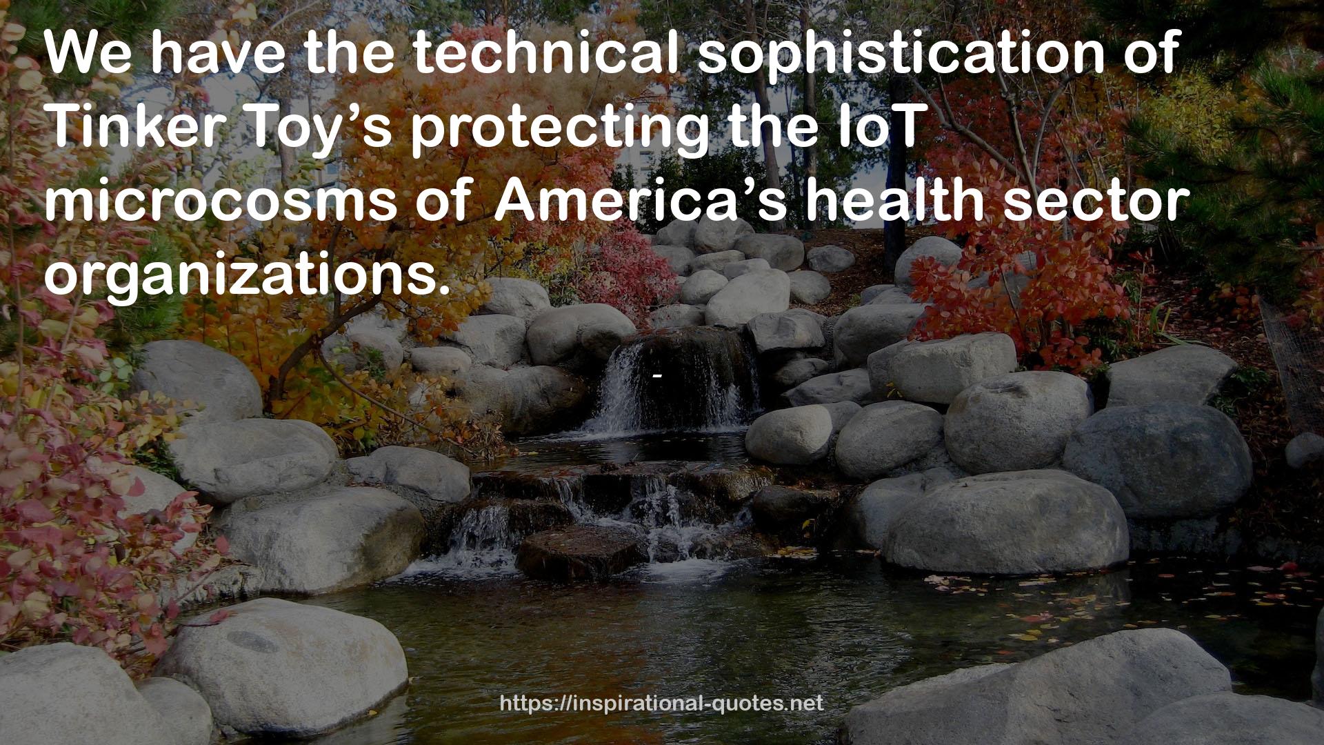 the IoT microcosms  QUOTES