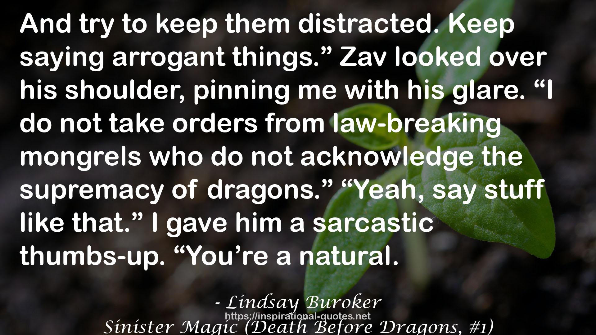Sinister Magic (Death Before Dragons, #1) QUOTES