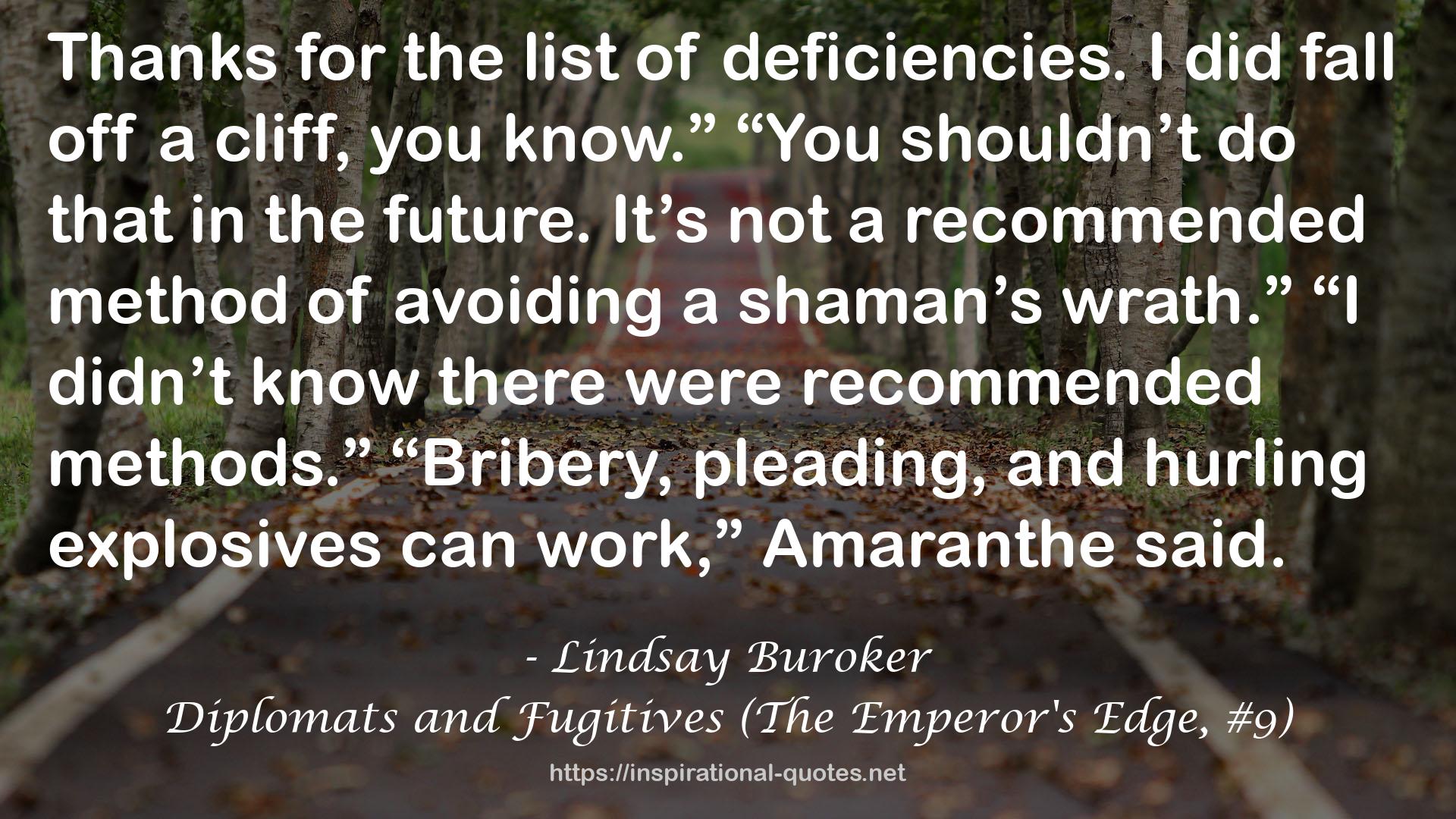 Diplomats and Fugitives (The Emperor's Edge, #9) QUOTES
