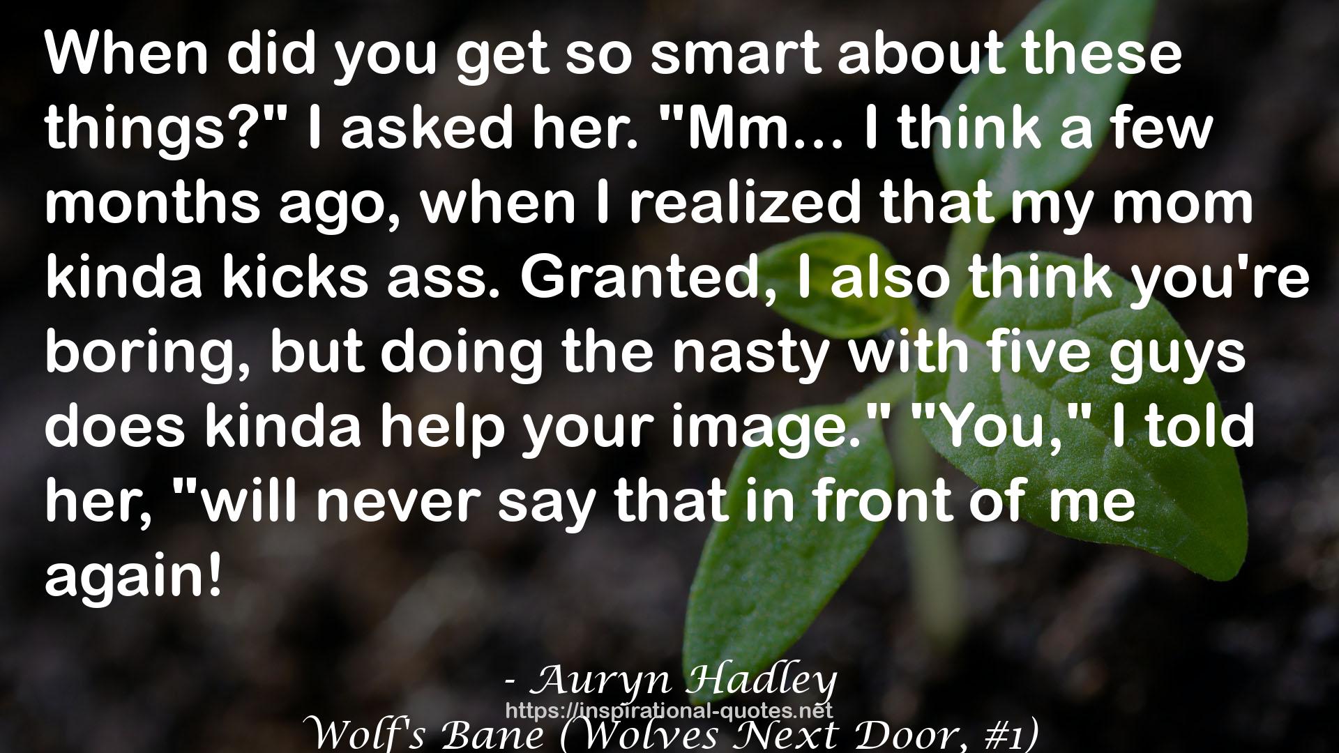 Wolf's Bane (Wolves Next Door, #1) QUOTES