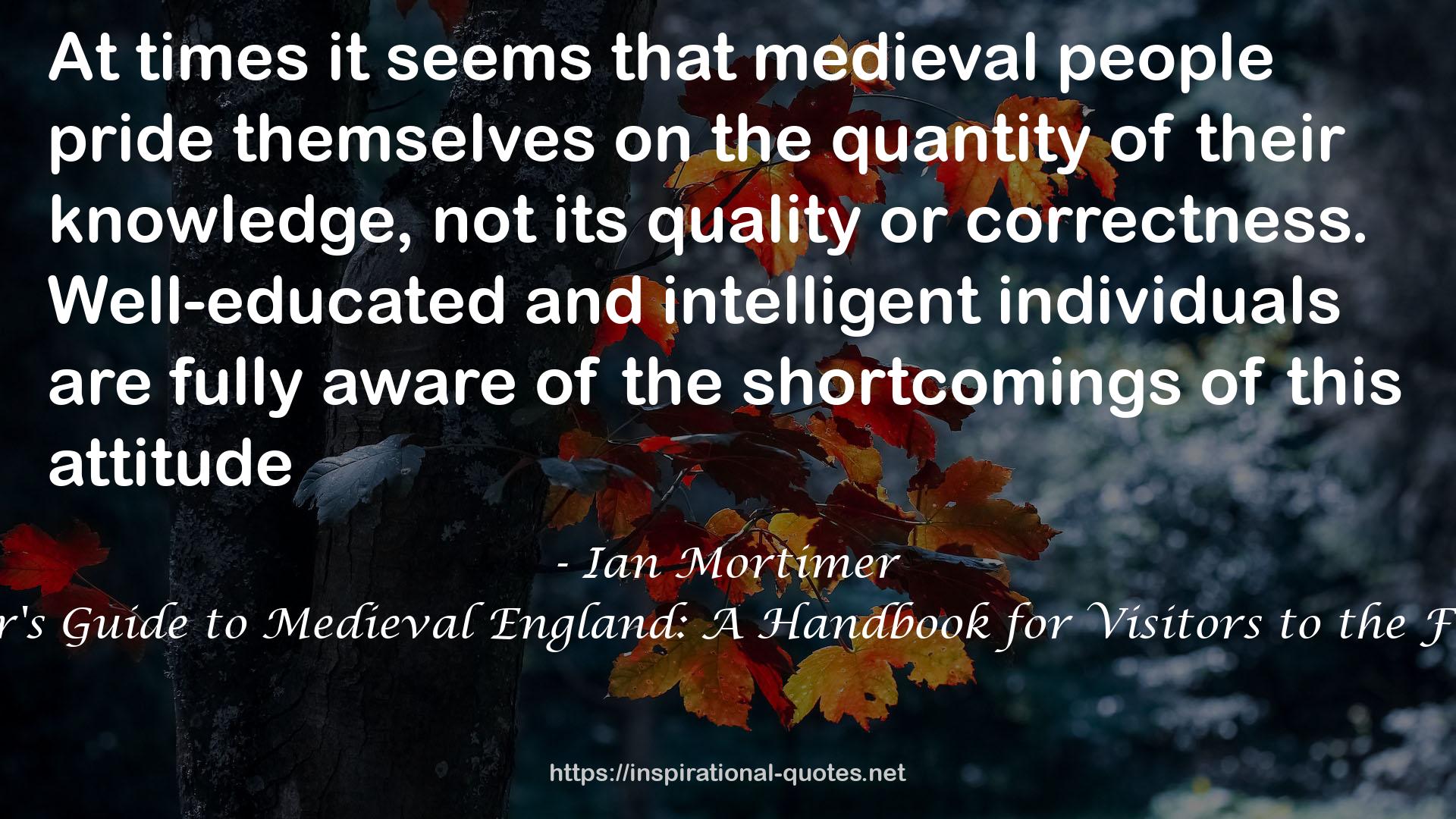 Ian Mortimer QUOTES