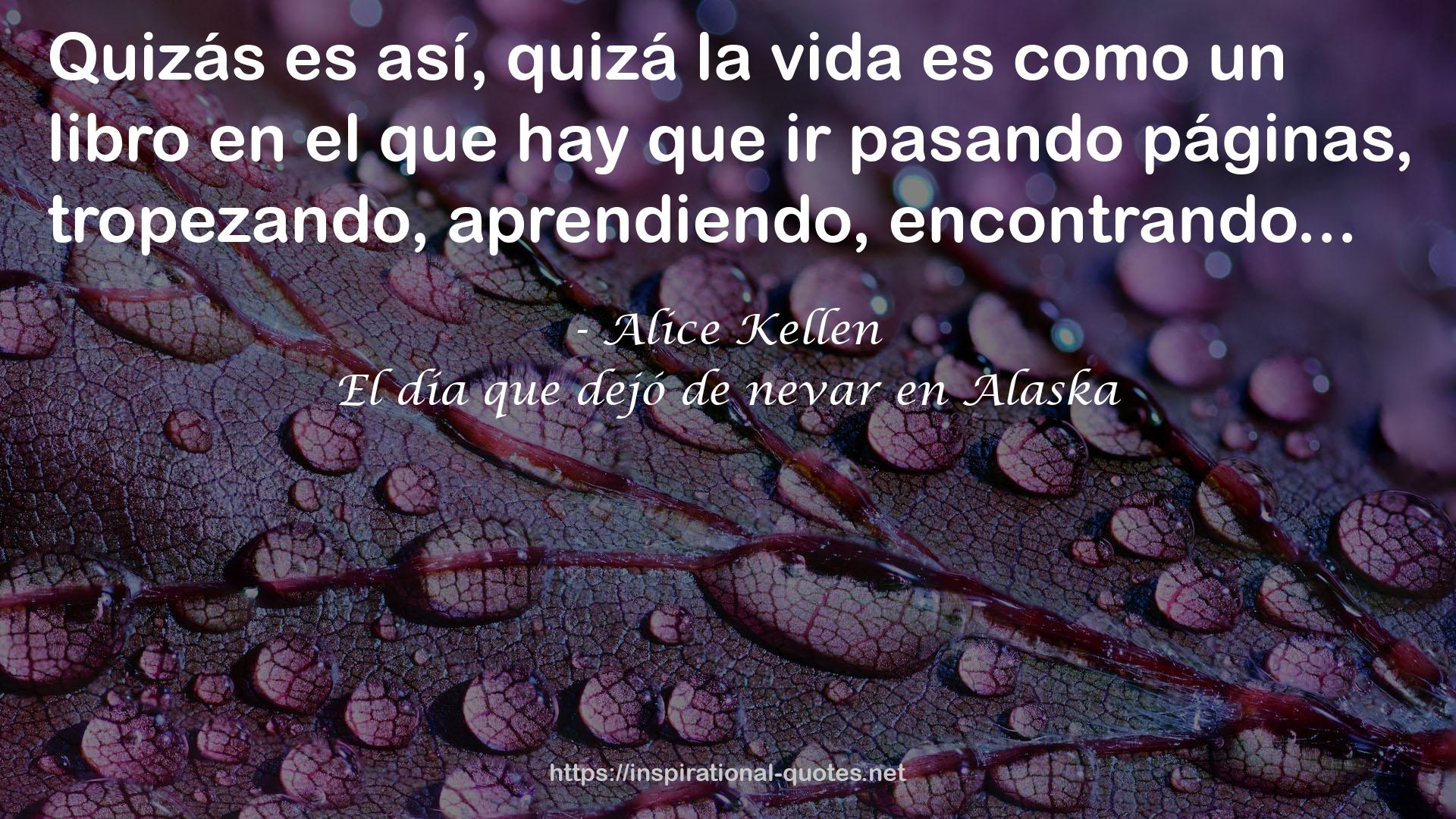 El día que dejó de nevar en Alaska QUOTES