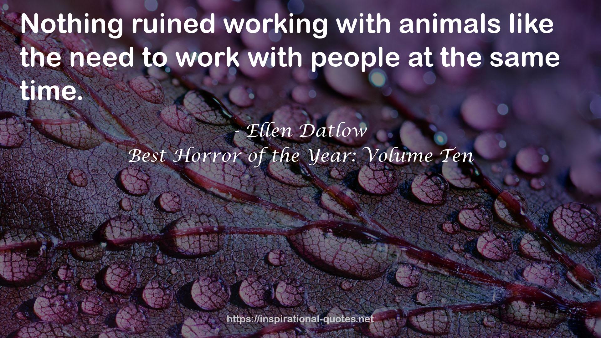 Best Horror of the Year: Volume Ten QUOTES