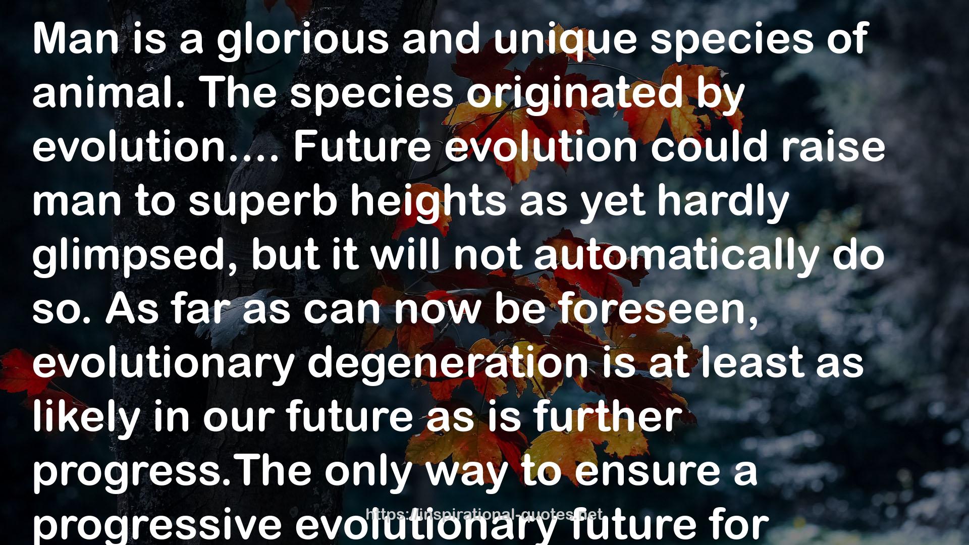 a glorious and unique species  QUOTES