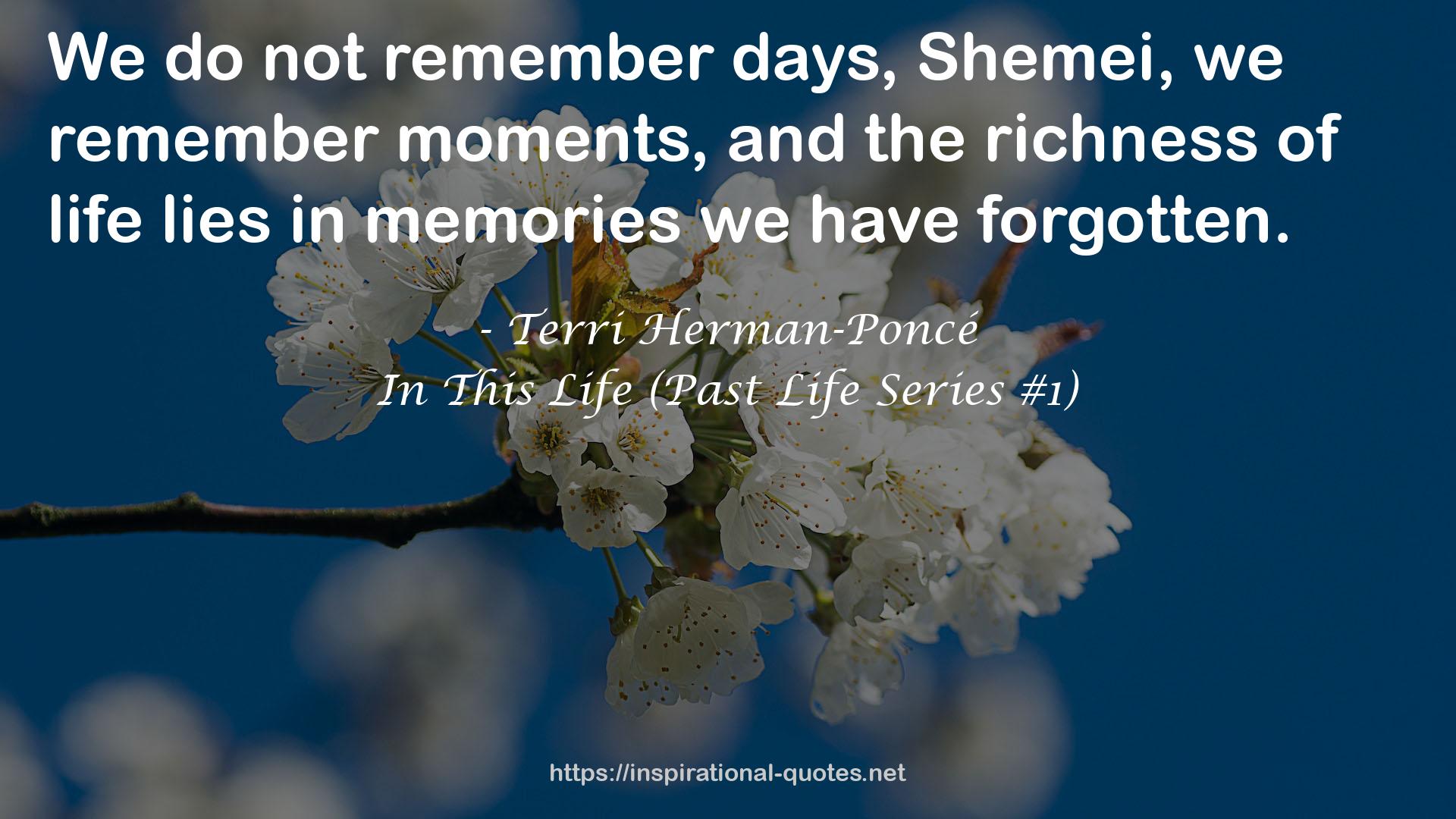 In This Life (Past Life Series #1) QUOTES