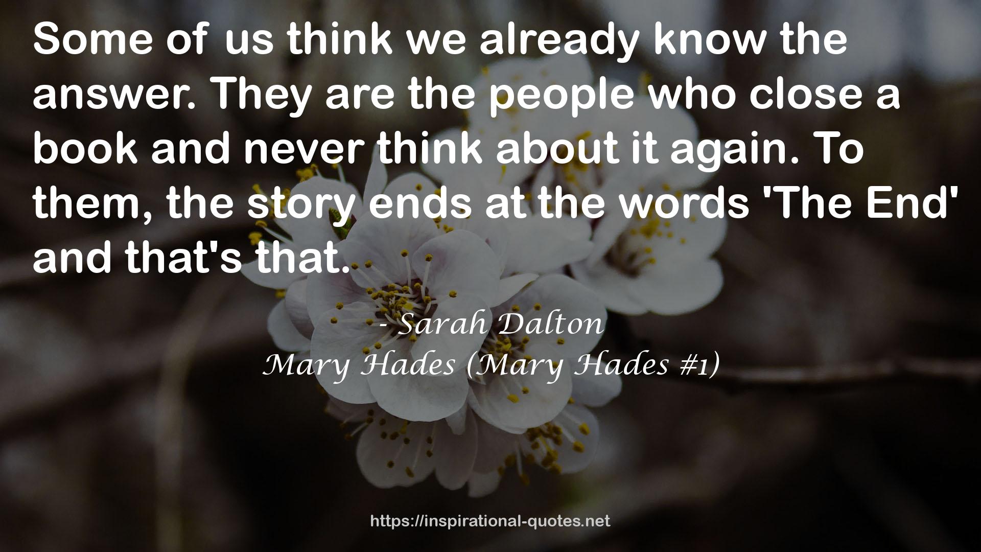 Mary Hades (Mary Hades #1) QUOTES