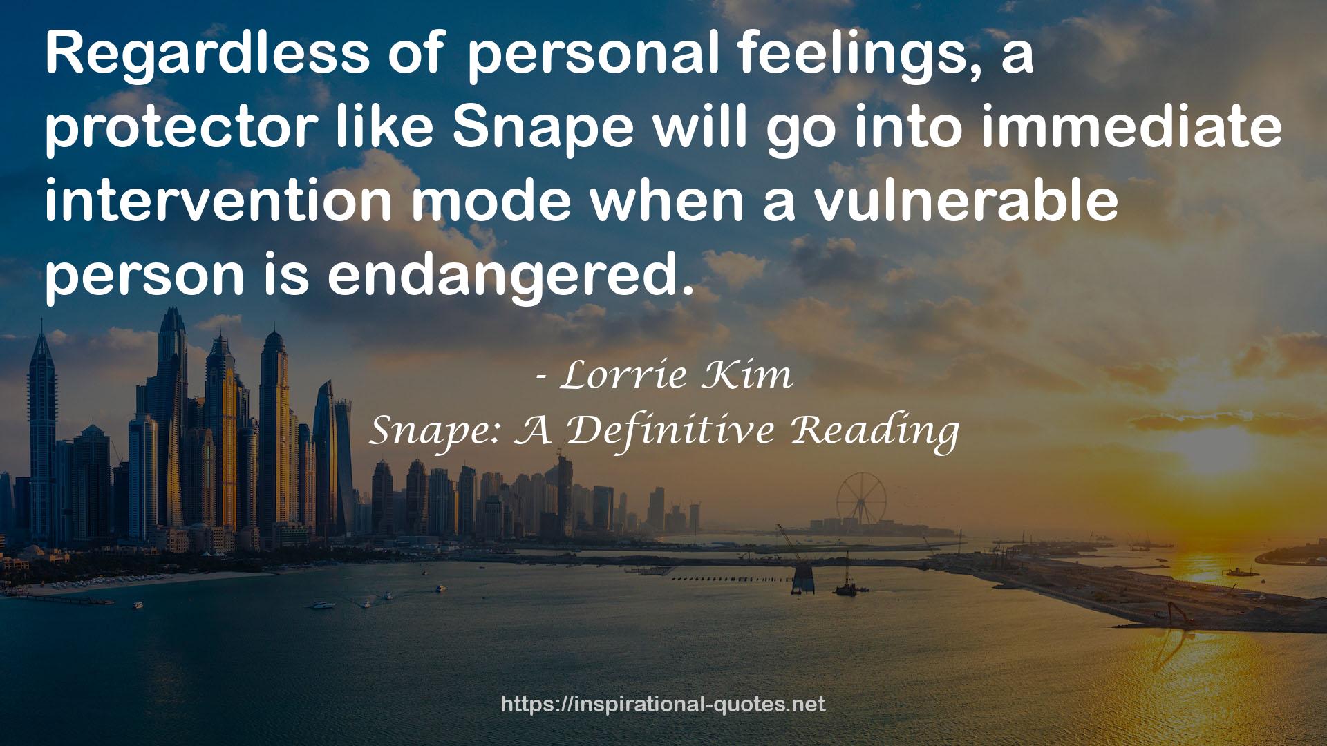 Snape: A Definitive Reading QUOTES