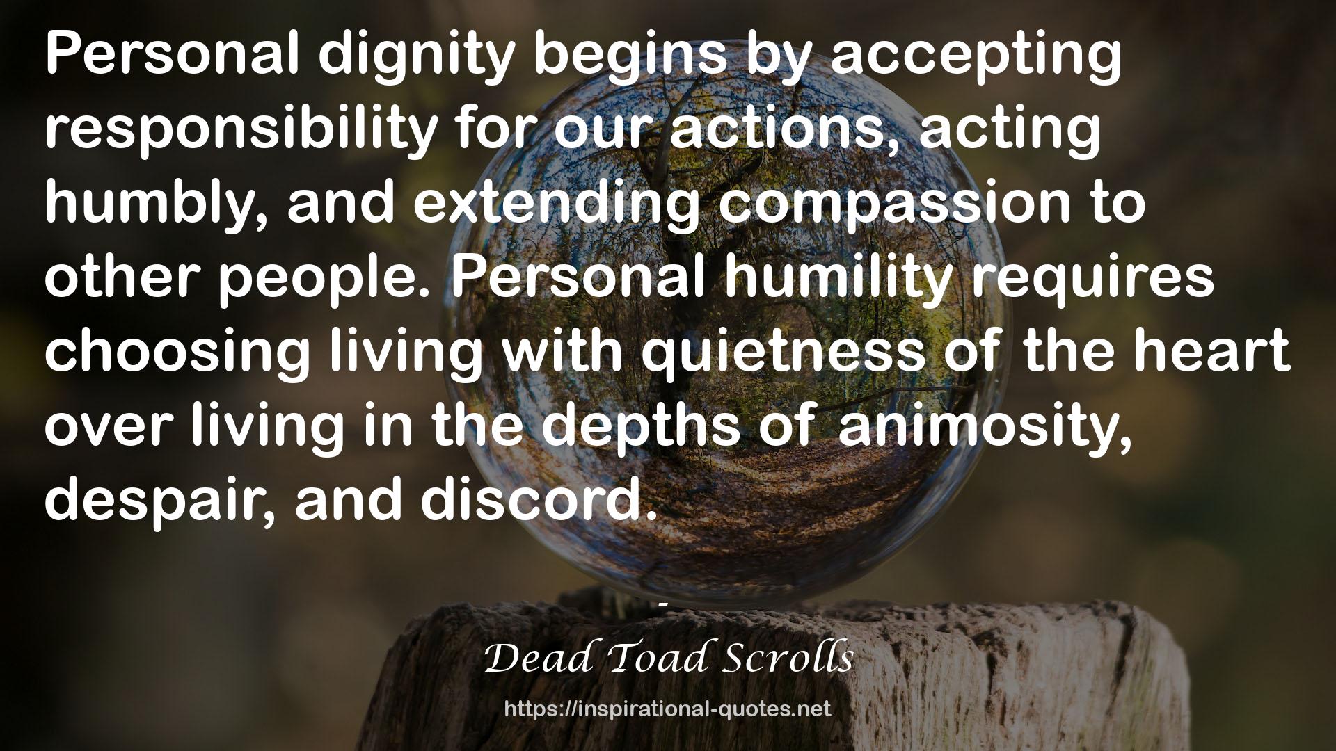 Personal humility  QUOTES