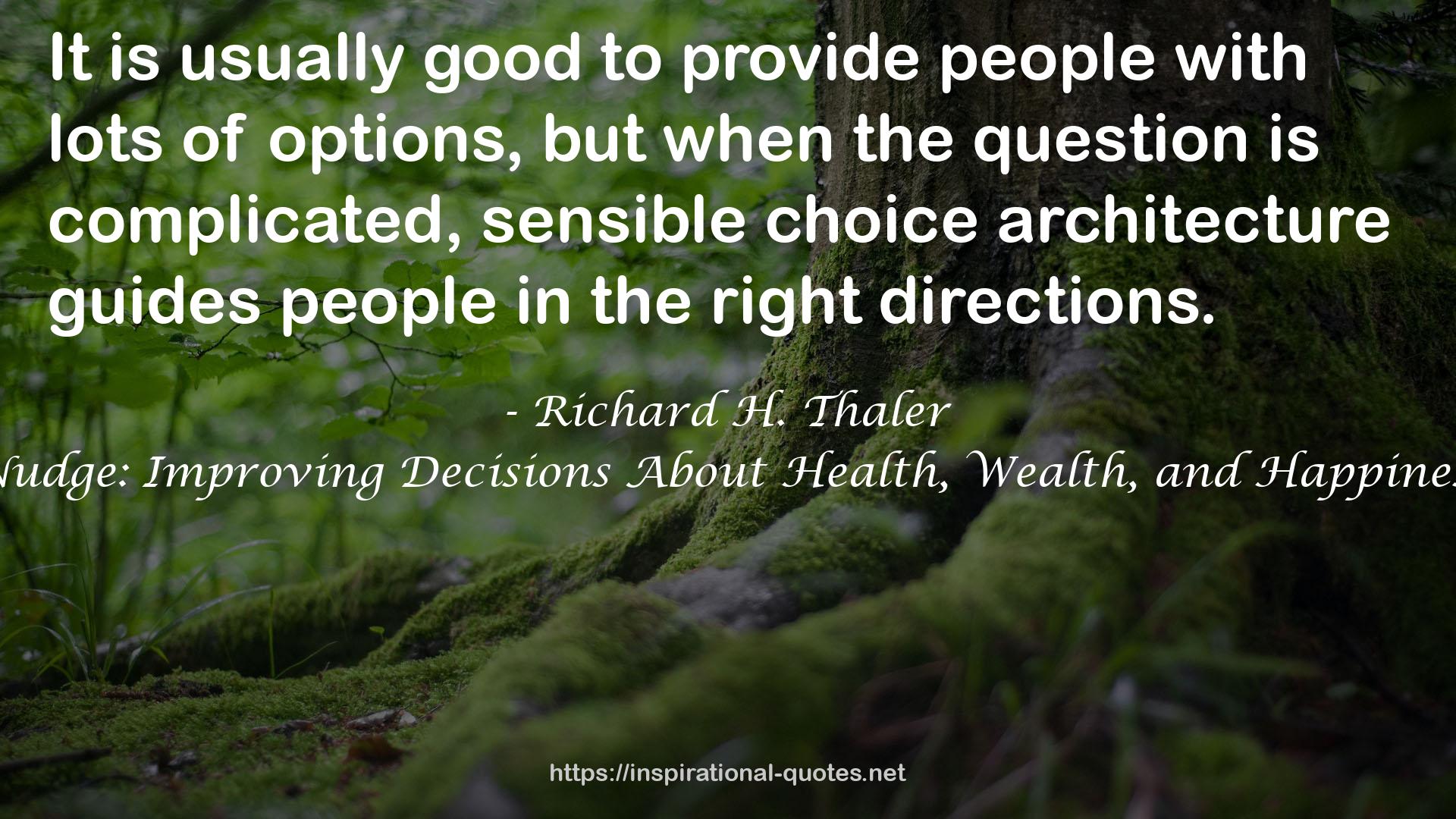 Nudge: Improving Decisions About Health, Wealth, and Happiness QUOTES