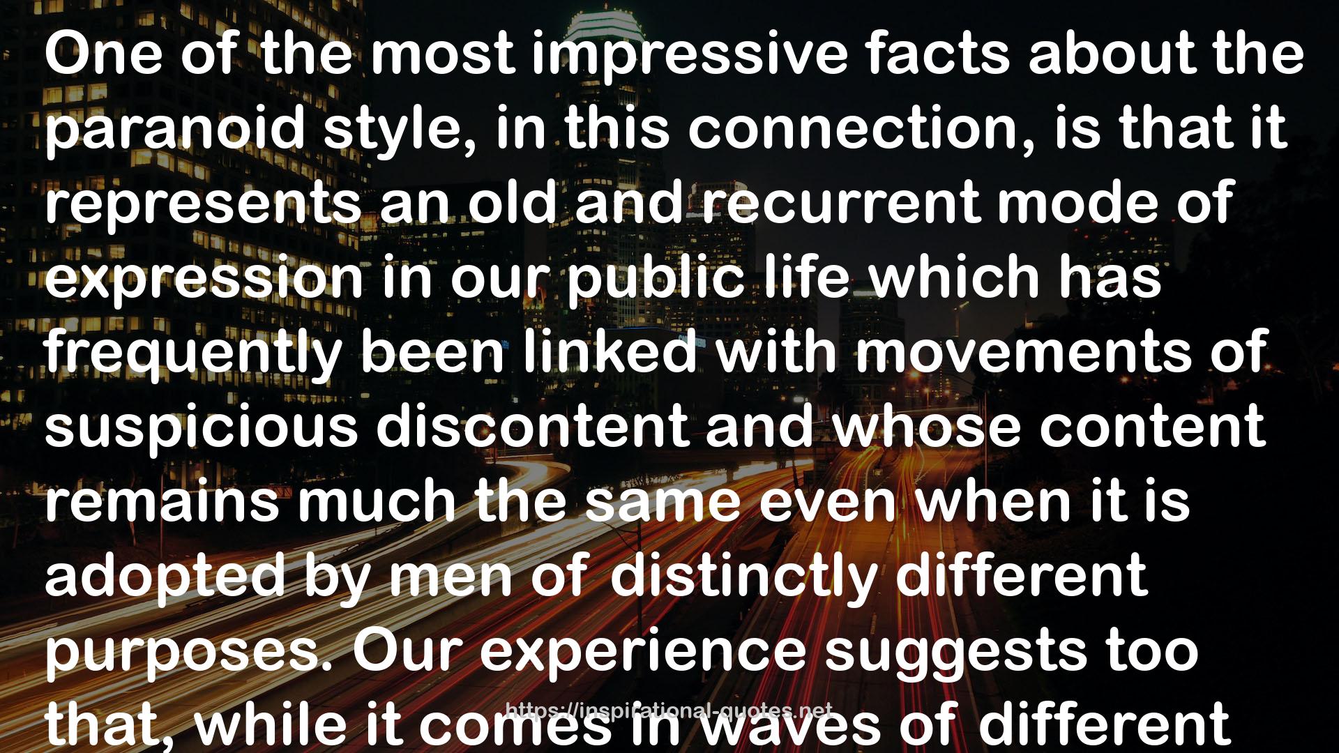 The Paranoid Style in American Politics: An Essay: from The Paranoid Style in American Politics (Kindle Single) (A Vintage Short) QUOTES