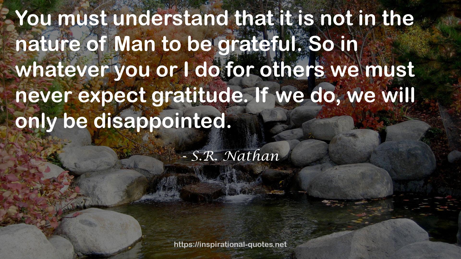 S.R. Nathan QUOTES