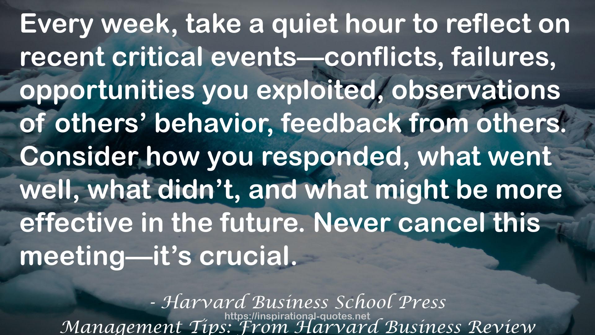 Management Tips: From Harvard Business Review QUOTES