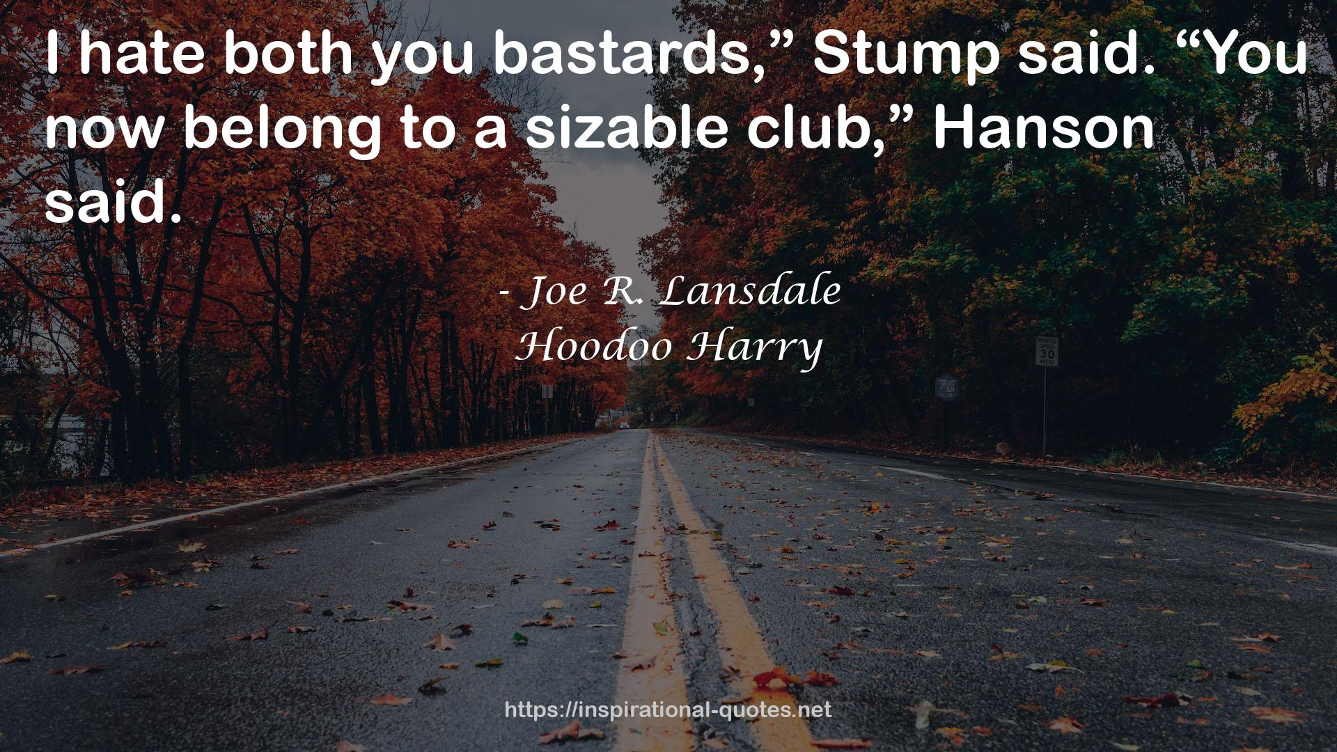 Hoodoo Harry QUOTES