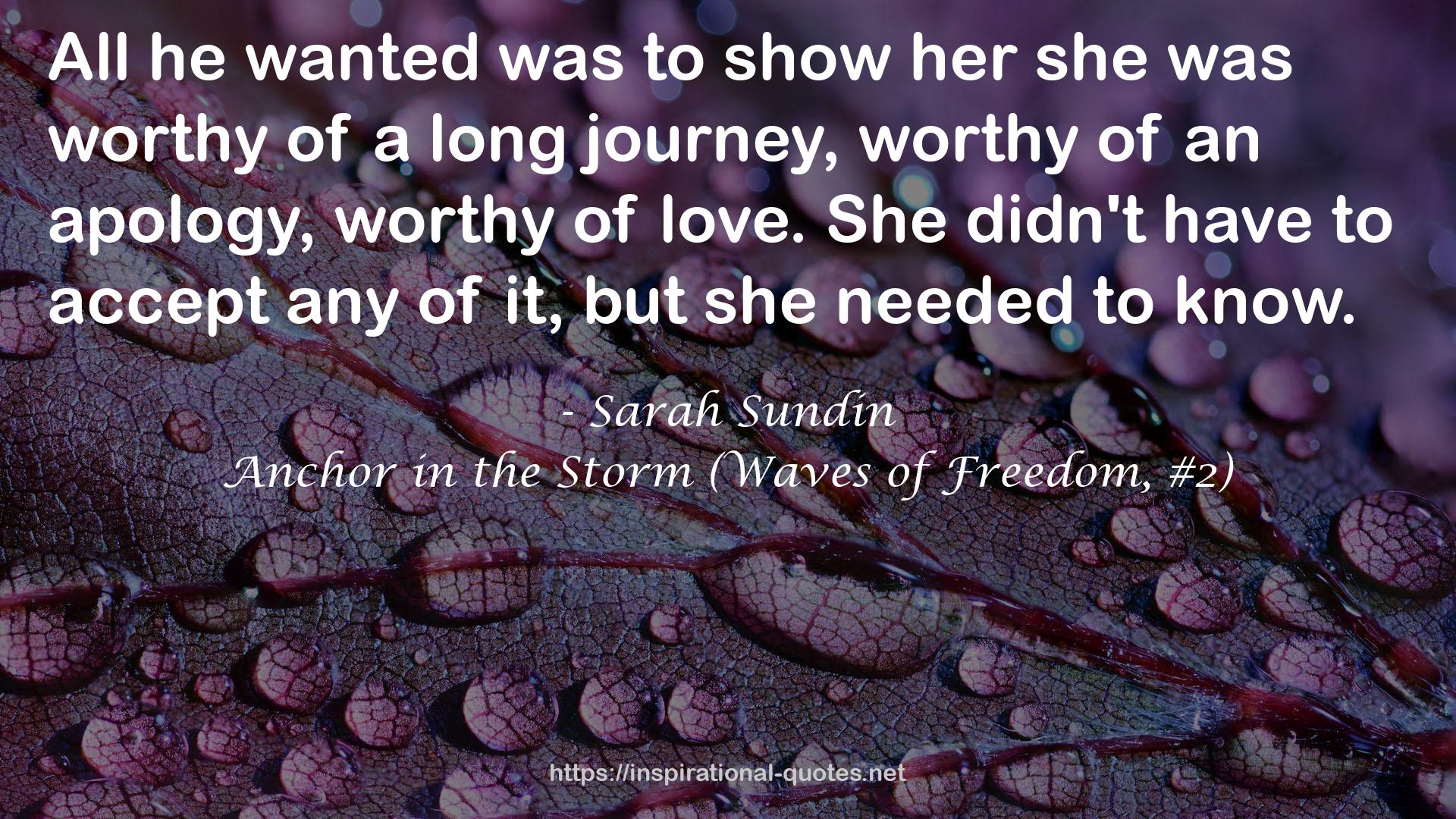 Anchor in the Storm (Waves of Freedom, #2) QUOTES