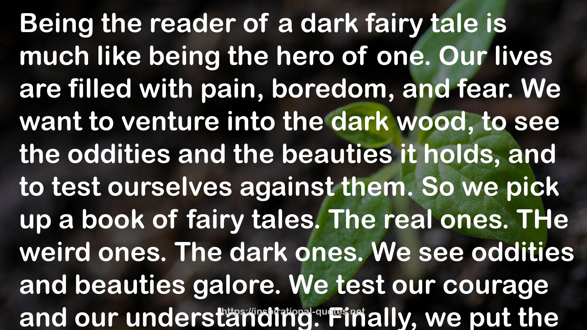 a dark fairy tale  QUOTES