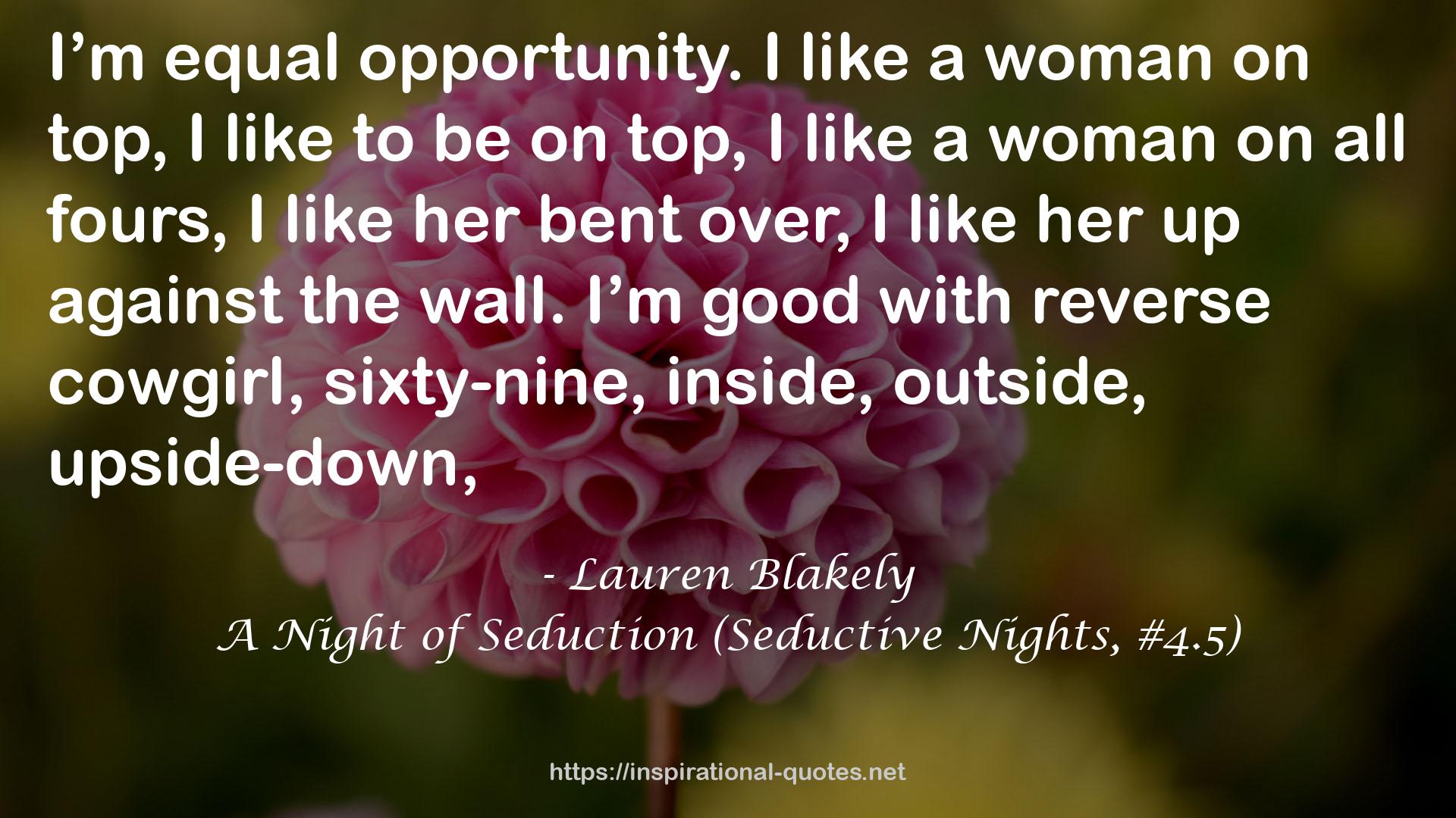 A Night of Seduction (Seductive Nights, #4.5) QUOTES