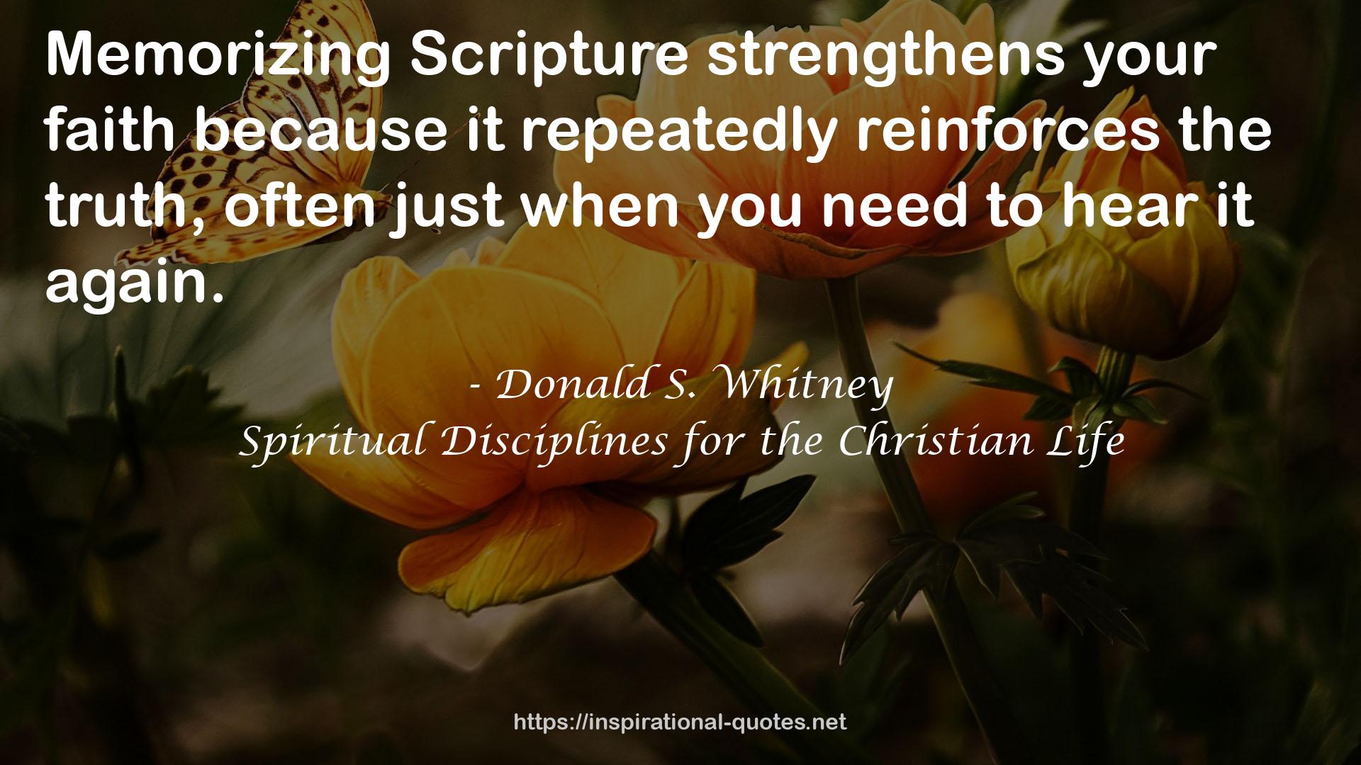 Spiritual Disciplines for the Christian Life QUOTES