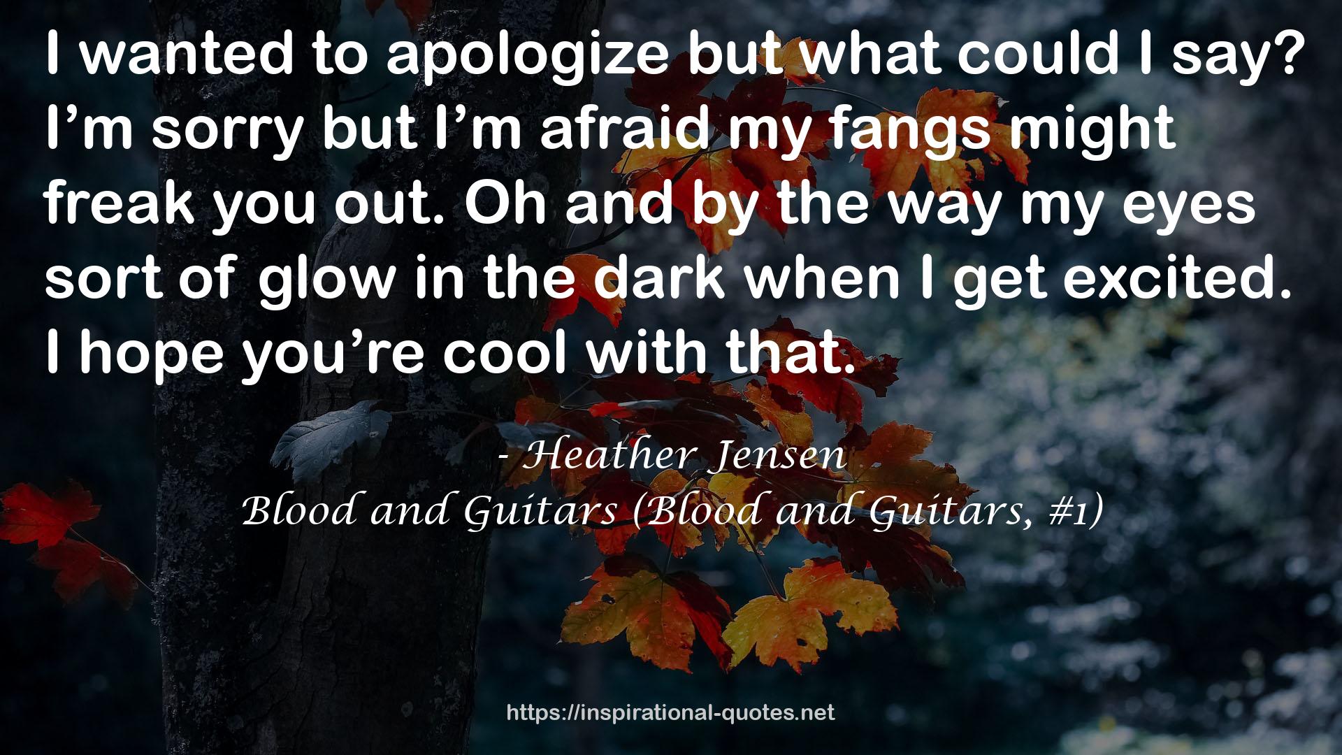 Blood and Guitars (Blood and Guitars, #1) QUOTES
