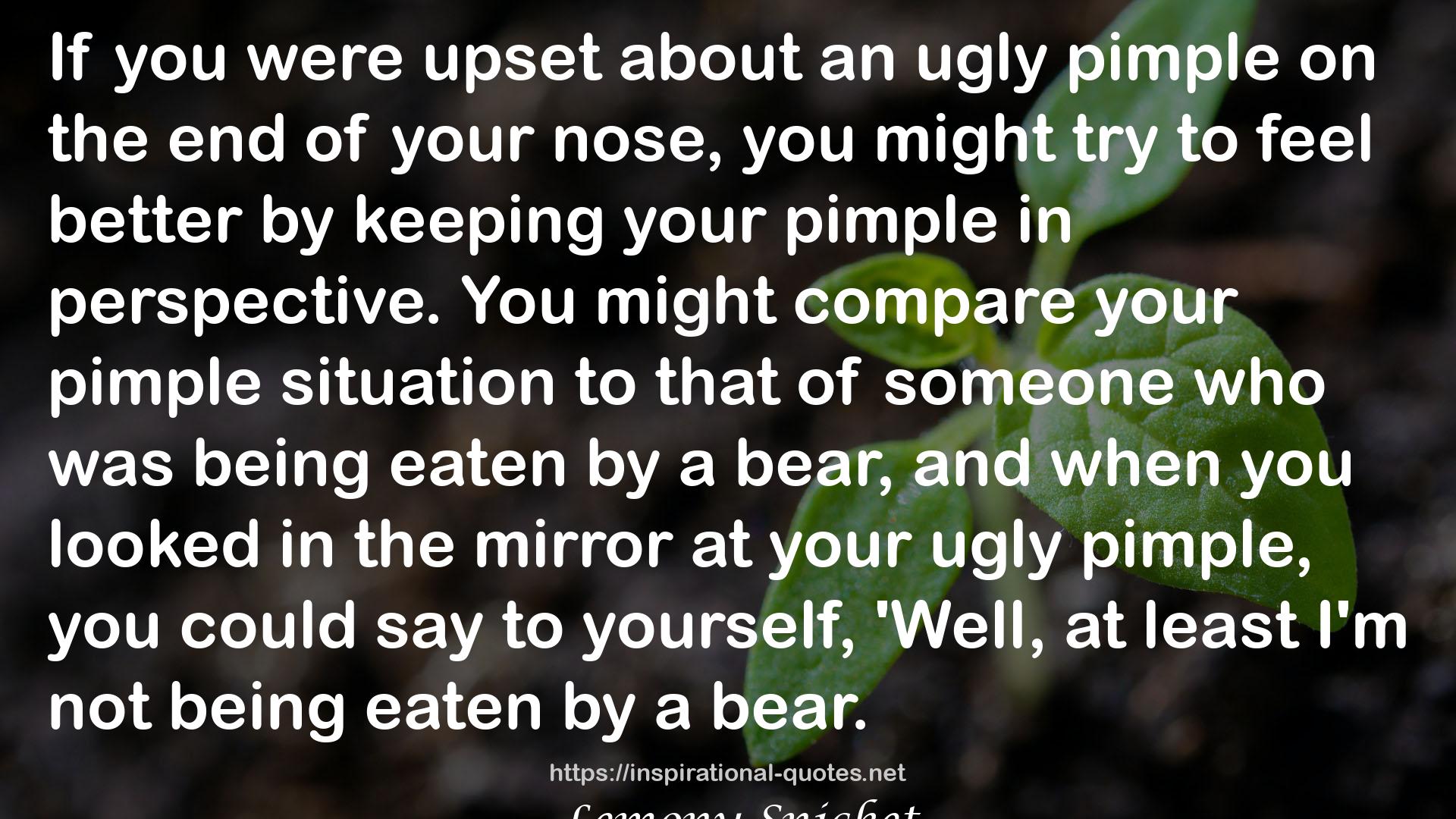 an ugly pimple  QUOTES