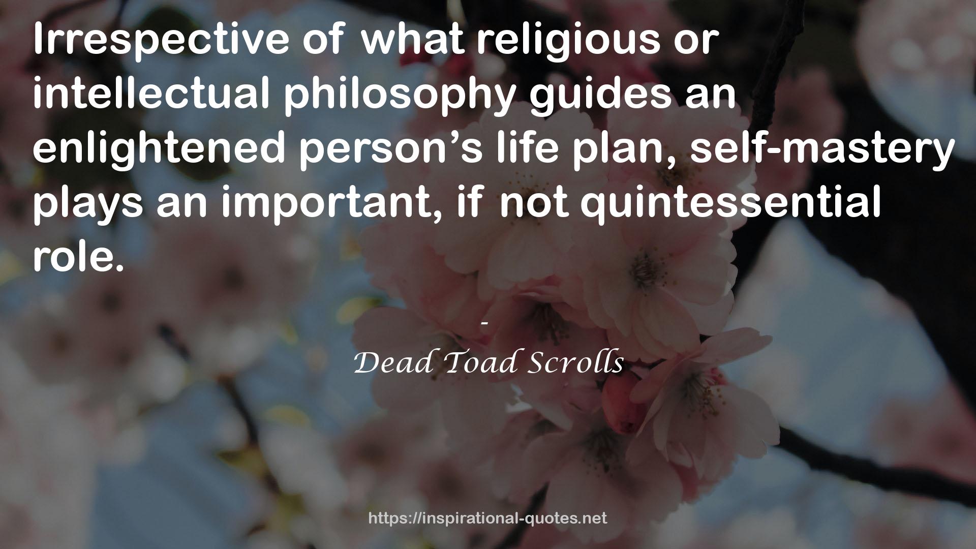 what religious or intellectual philosophy  QUOTES