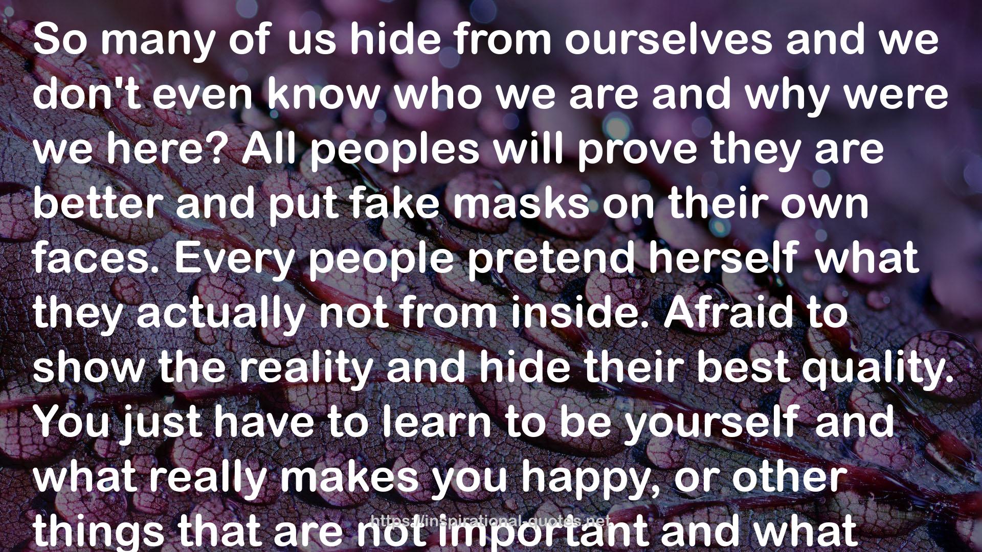 fake masks  QUOTES