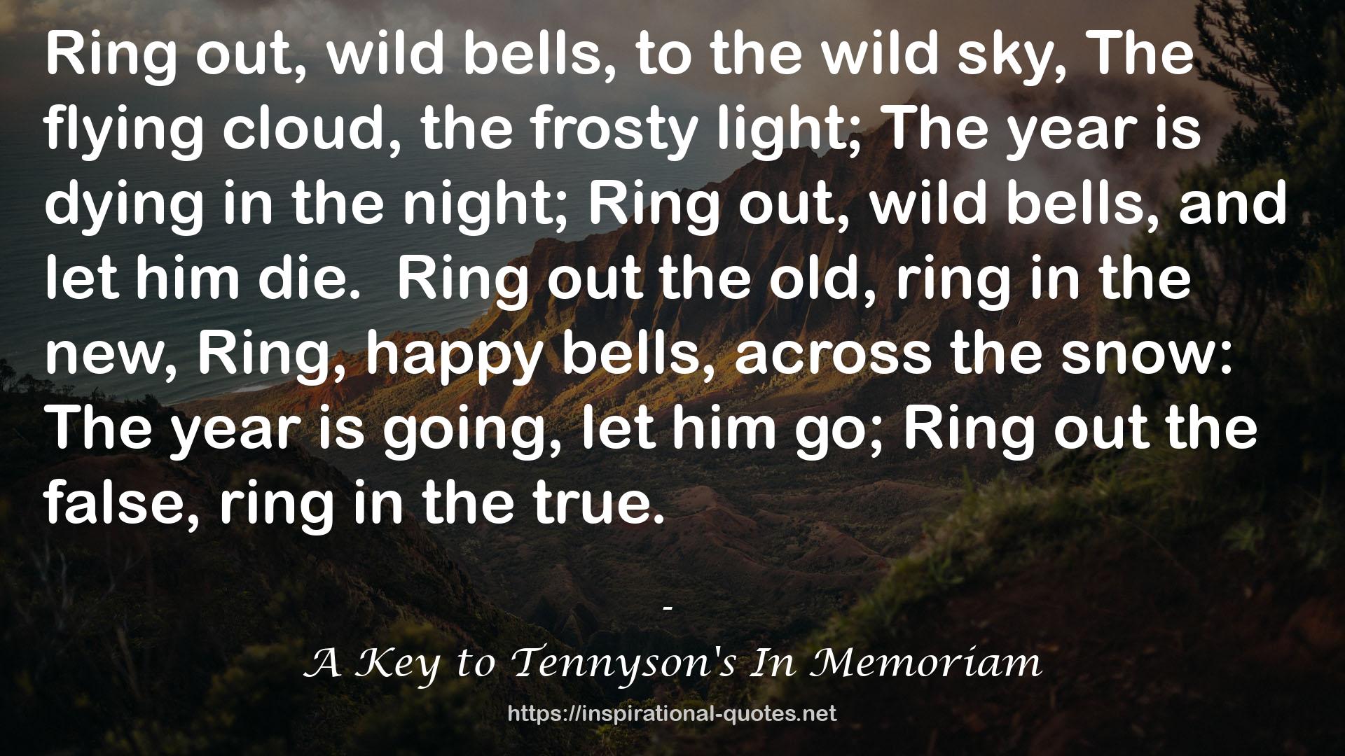 A Key to Tennyson's In Memoriam QUOTES