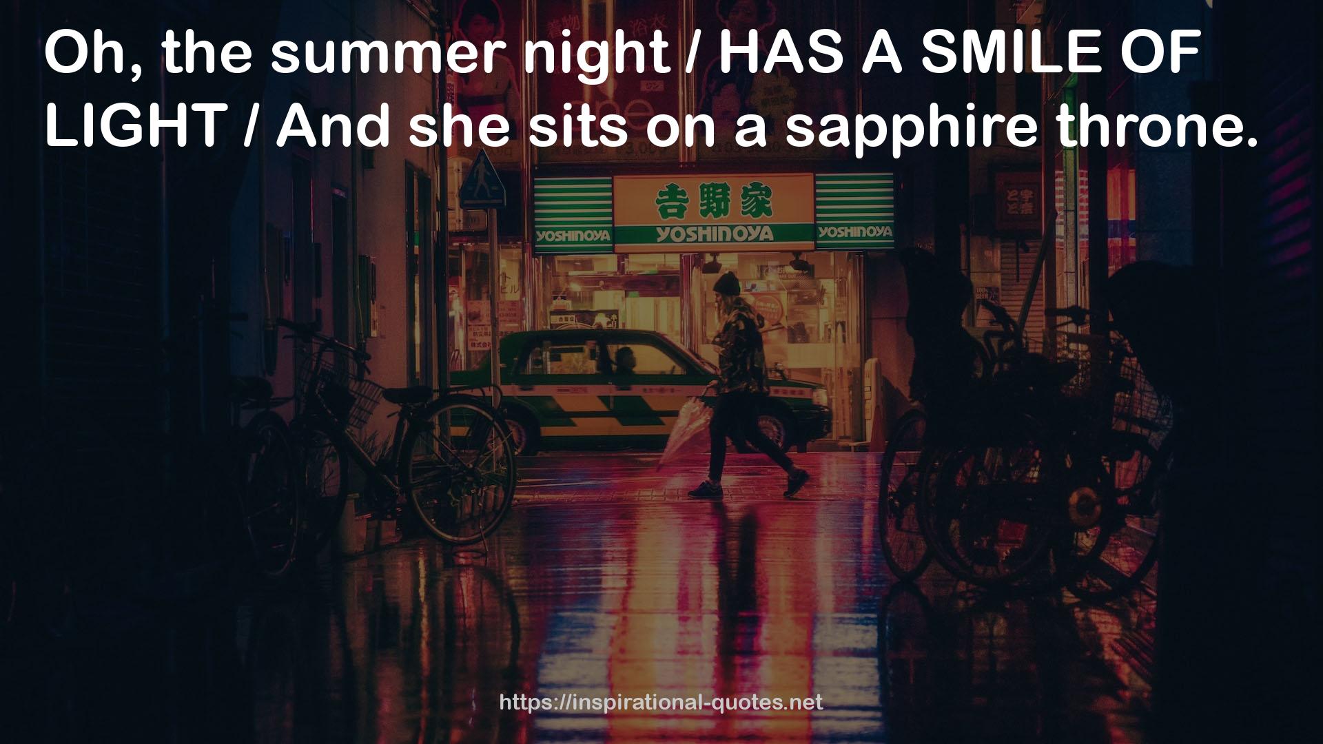 the summer night  QUOTES