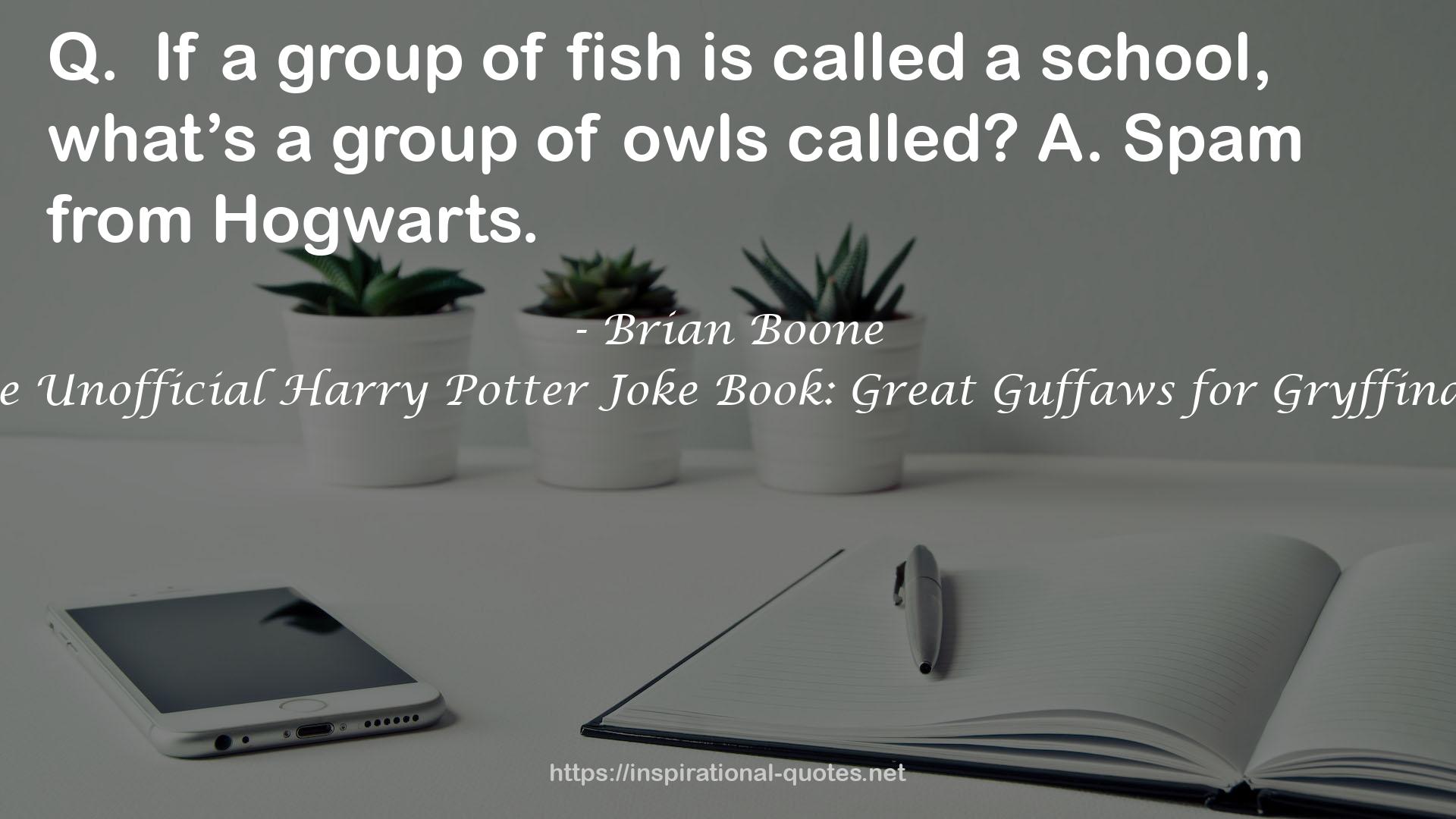 The Unofficial Harry Potter Joke Book: Great Guffaws for Gryffindor QUOTES