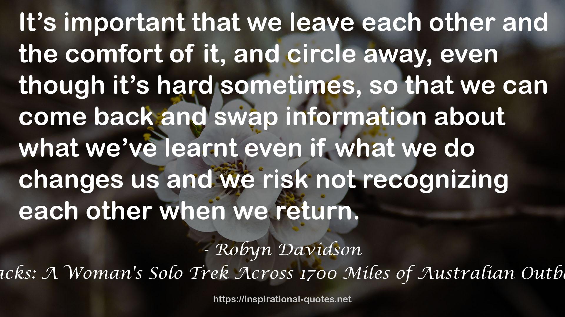 Robyn Davidson QUOTES