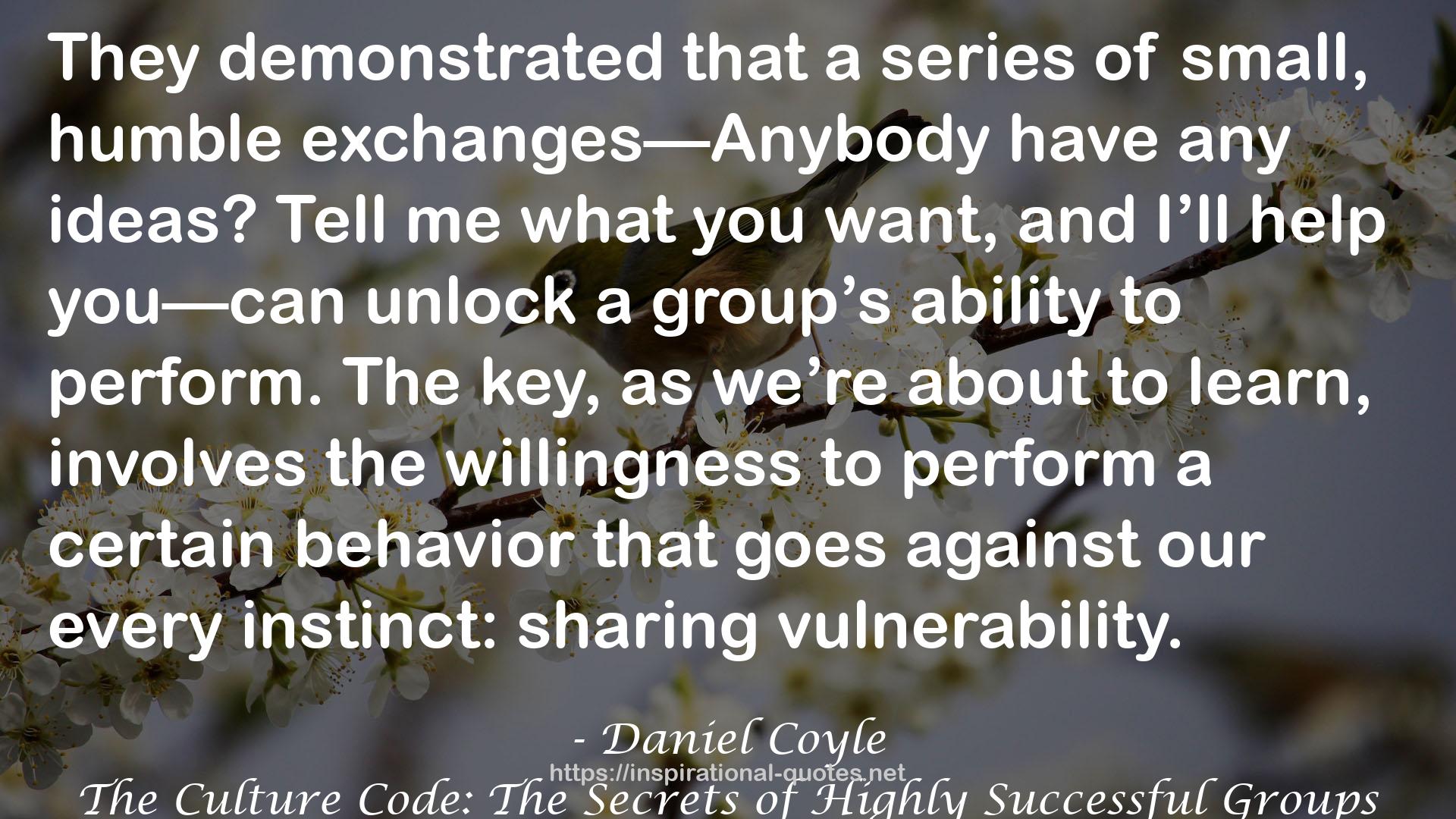 The Culture Code: The Secrets of Highly Successful Groups QUOTES