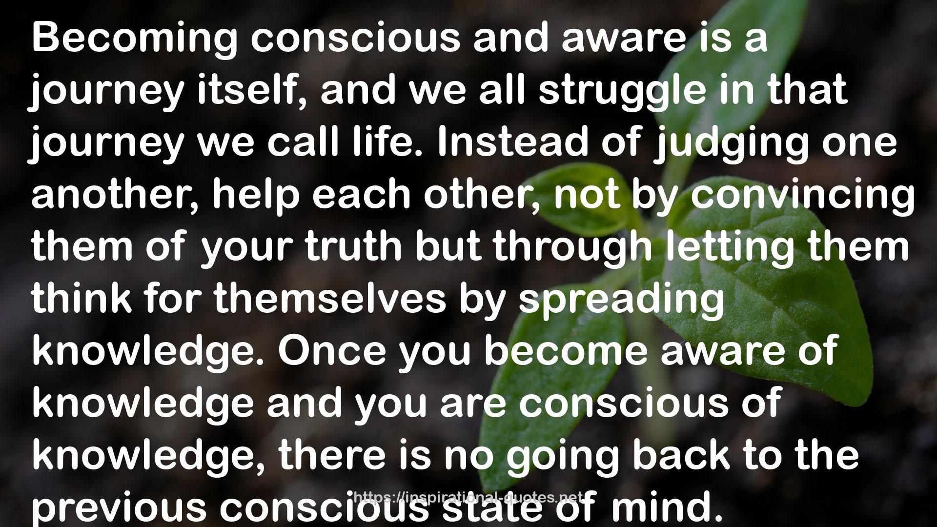 the previous conscious state  QUOTES