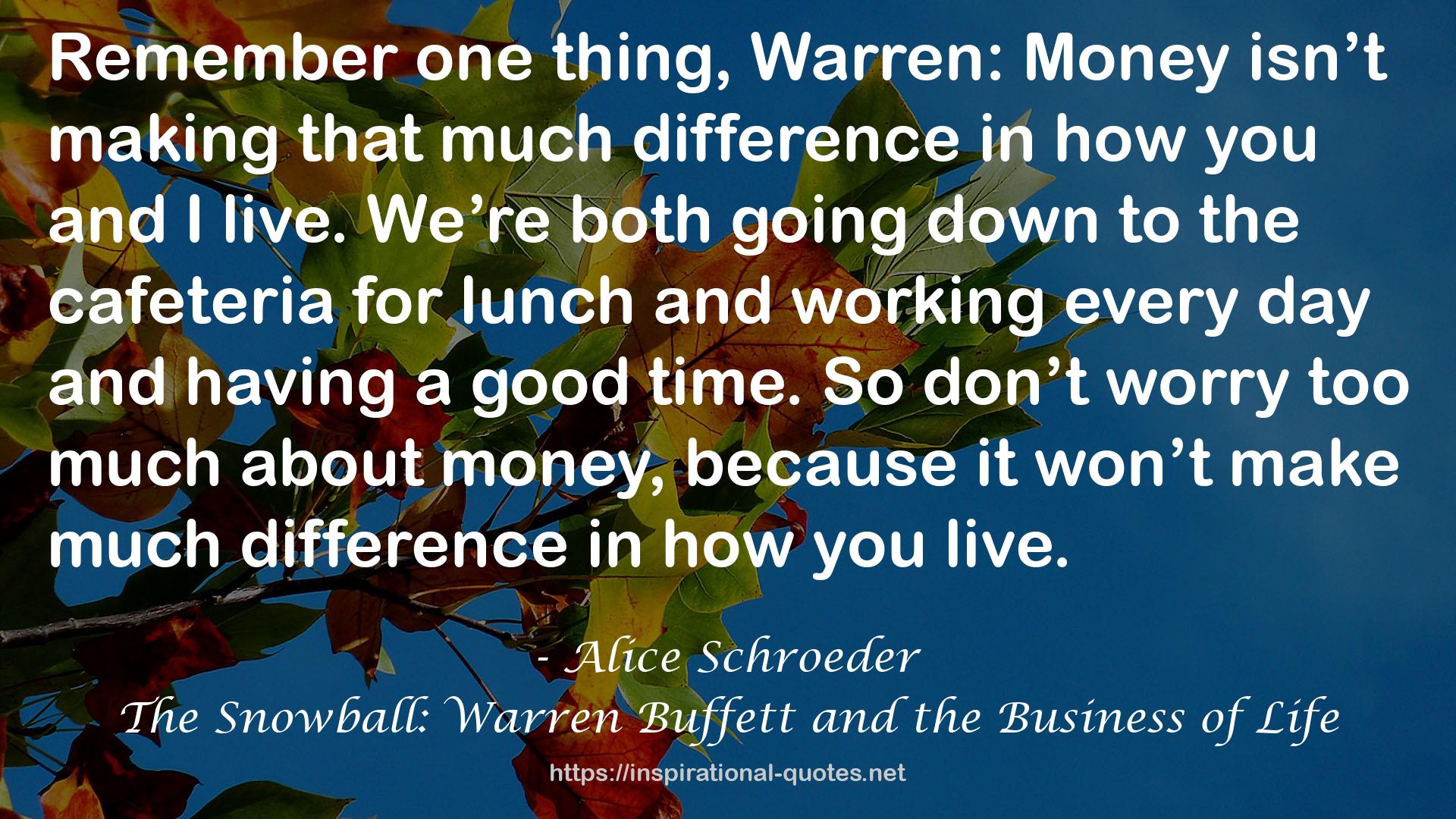 The Snowball: Warren Buffett and the Business of Life QUOTES