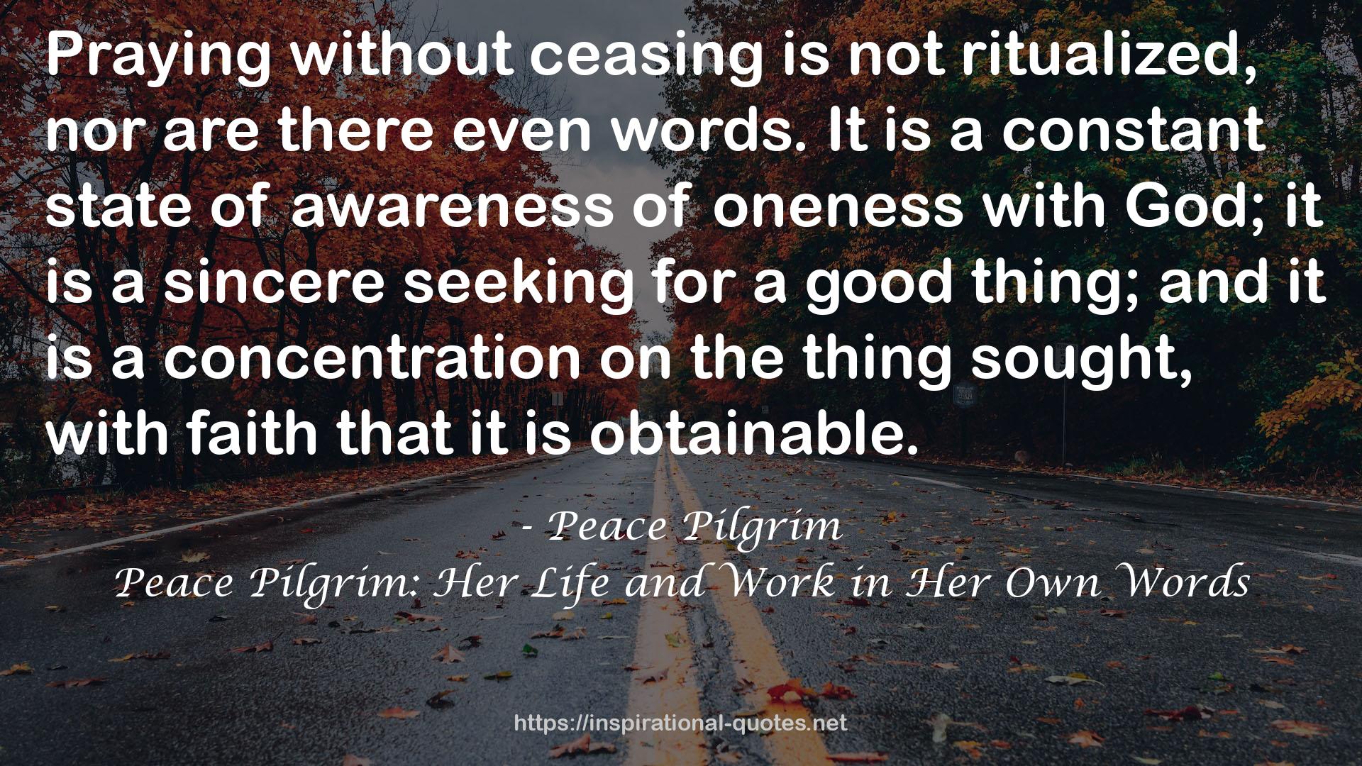 Peace Pilgrim: Her Life and Work in Her Own Words QUOTES