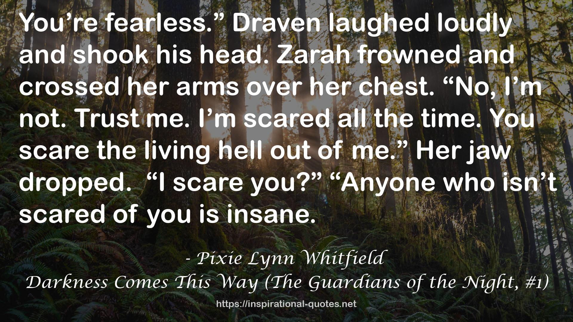 Darkness Comes This Way (The Guardians of the Night, #1) QUOTES