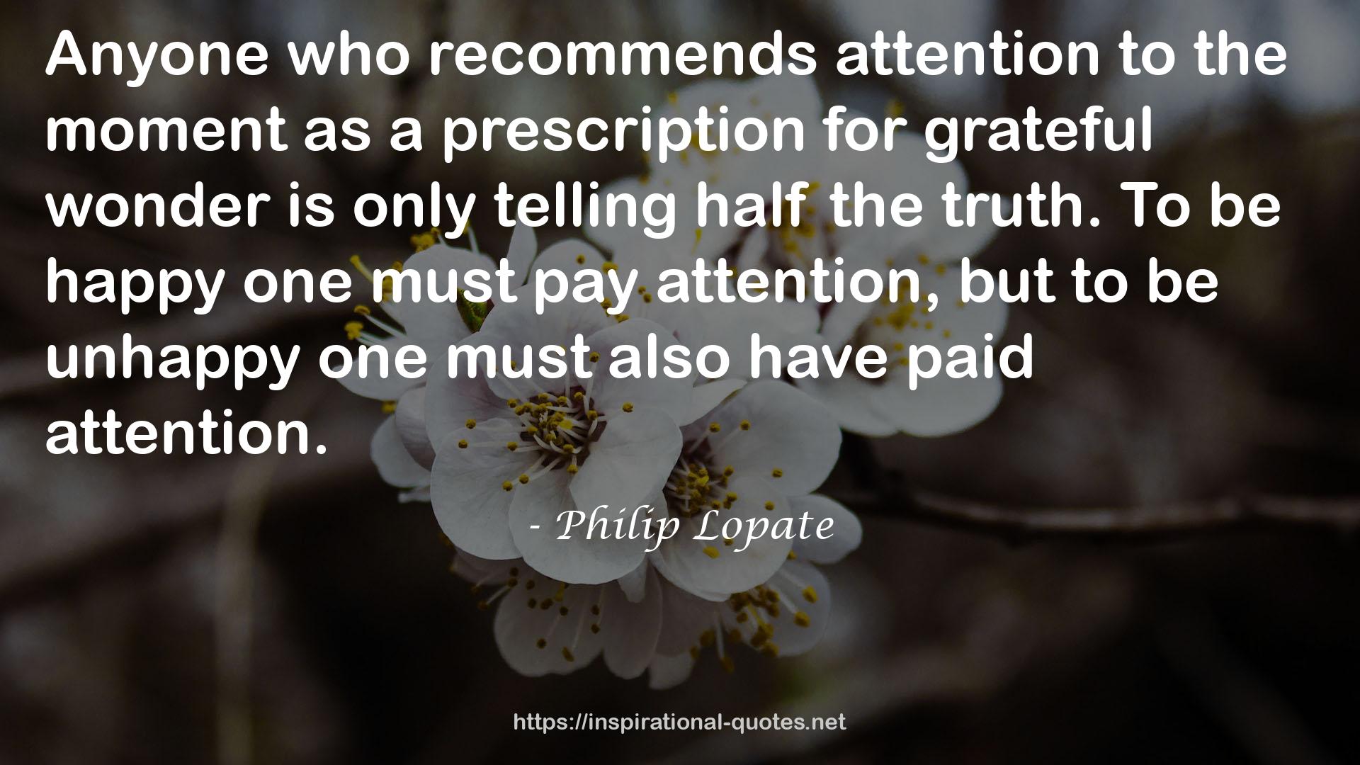 Philip Lopate QUOTES