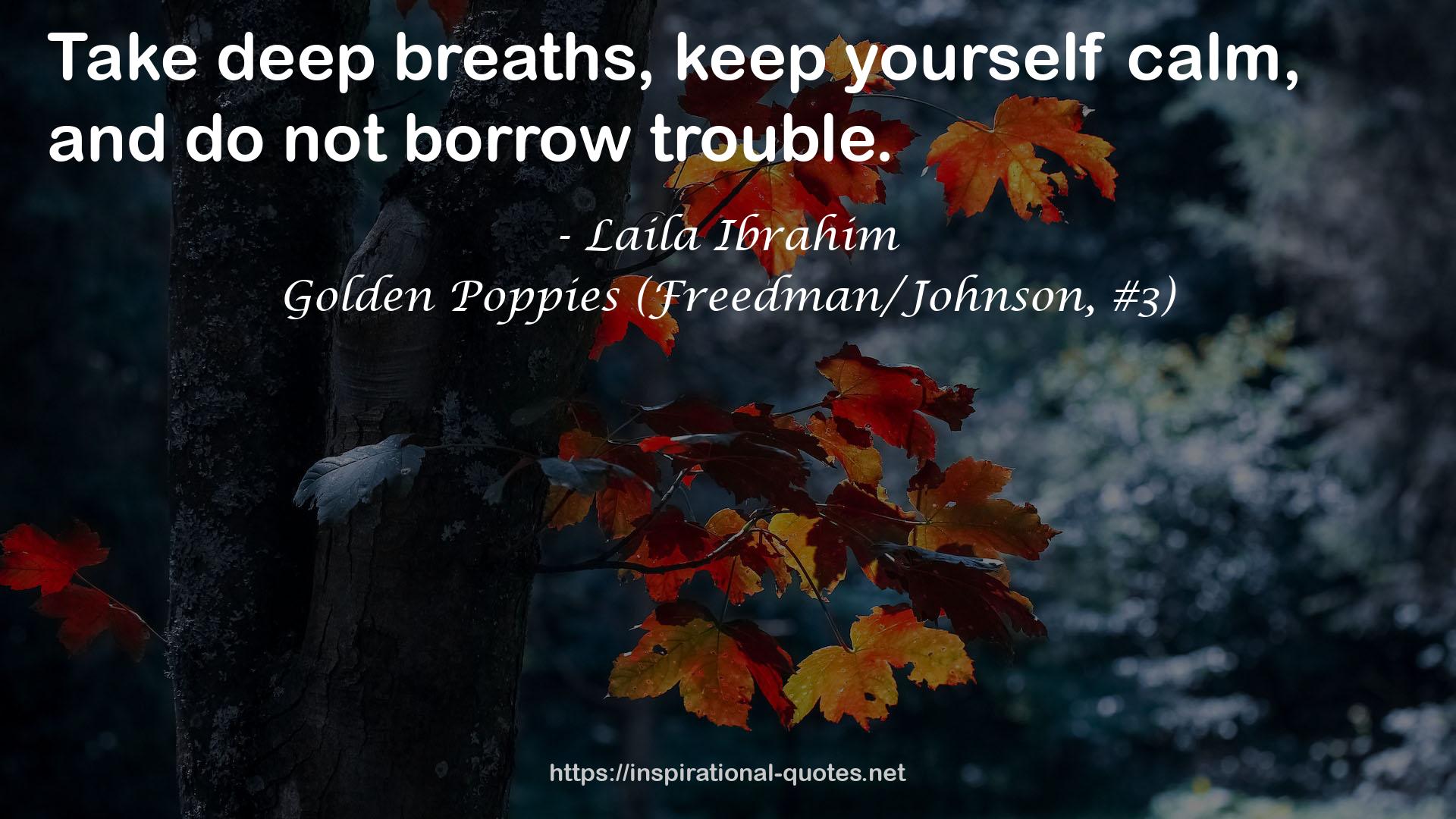 Golden Poppies (Freedman/Johnson, #3) QUOTES