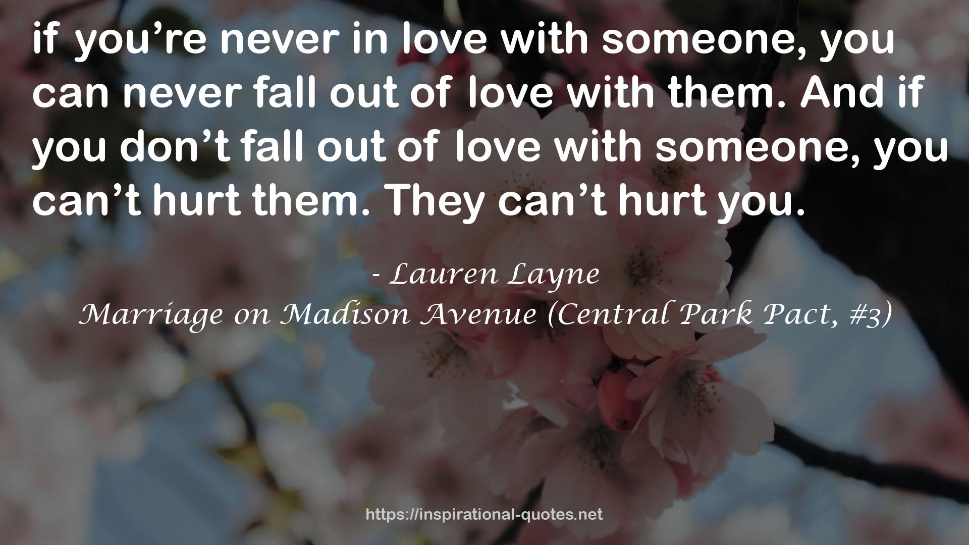 Marriage on Madison Avenue (Central Park Pact, #3) QUOTES