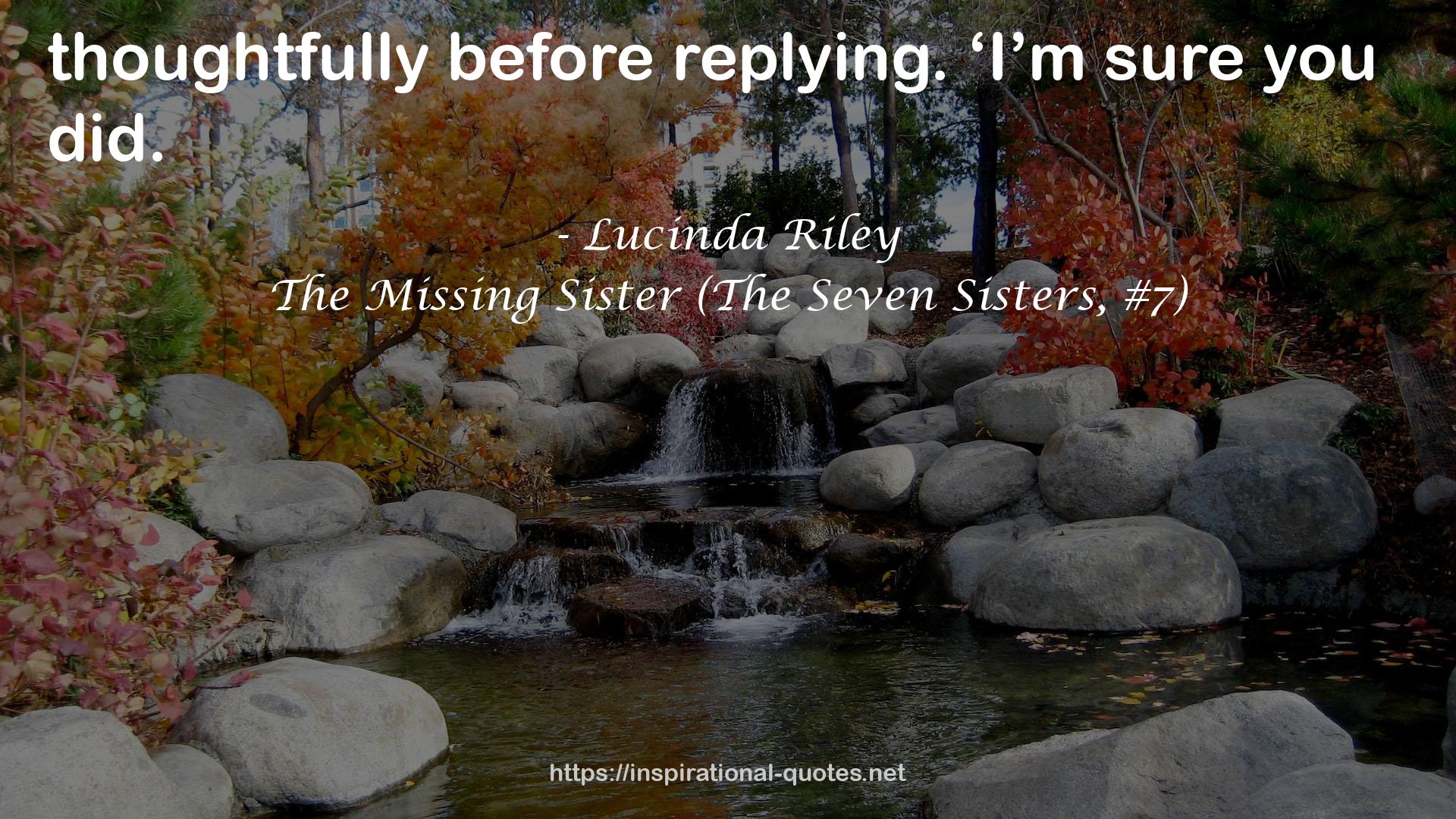 The Missing Sister (The Seven Sisters, #7) QUOTES