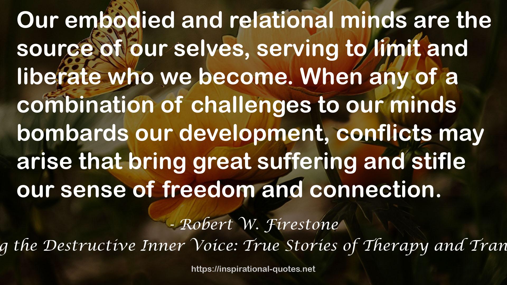 Overcoming the Destructive Inner Voice: True Stories of Therapy and Transformation QUOTES
