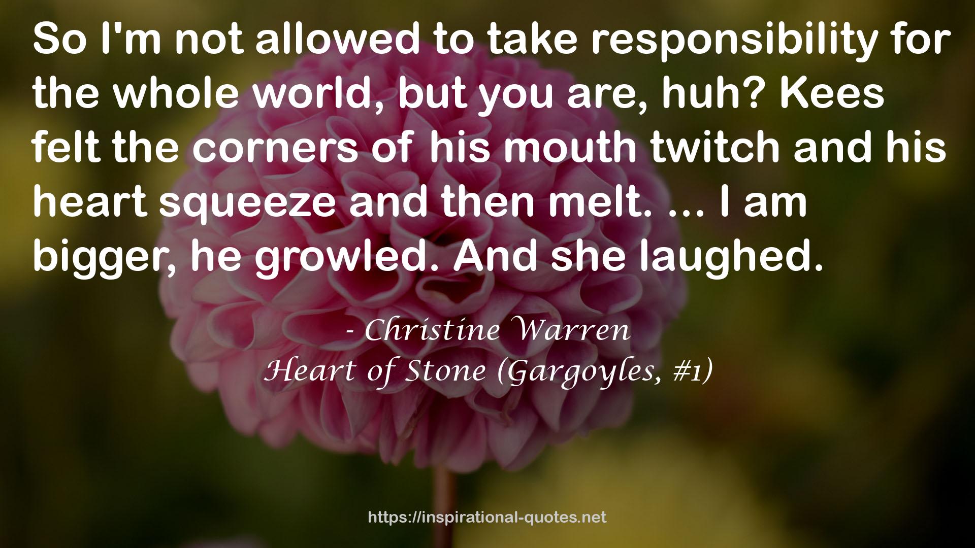 Heart of Stone (Gargoyles, #1) QUOTES