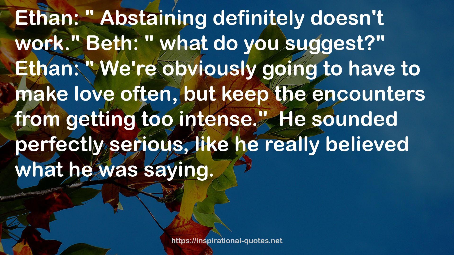 Abstaining  QUOTES