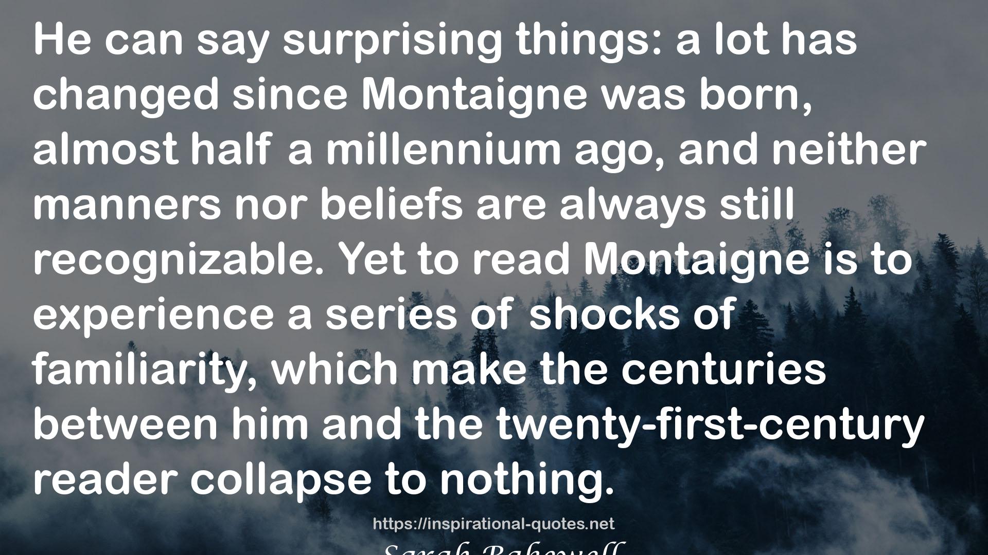 How to Live: A Life of Montaigne in One Question and Twenty Attempts at an Answer QUOTES