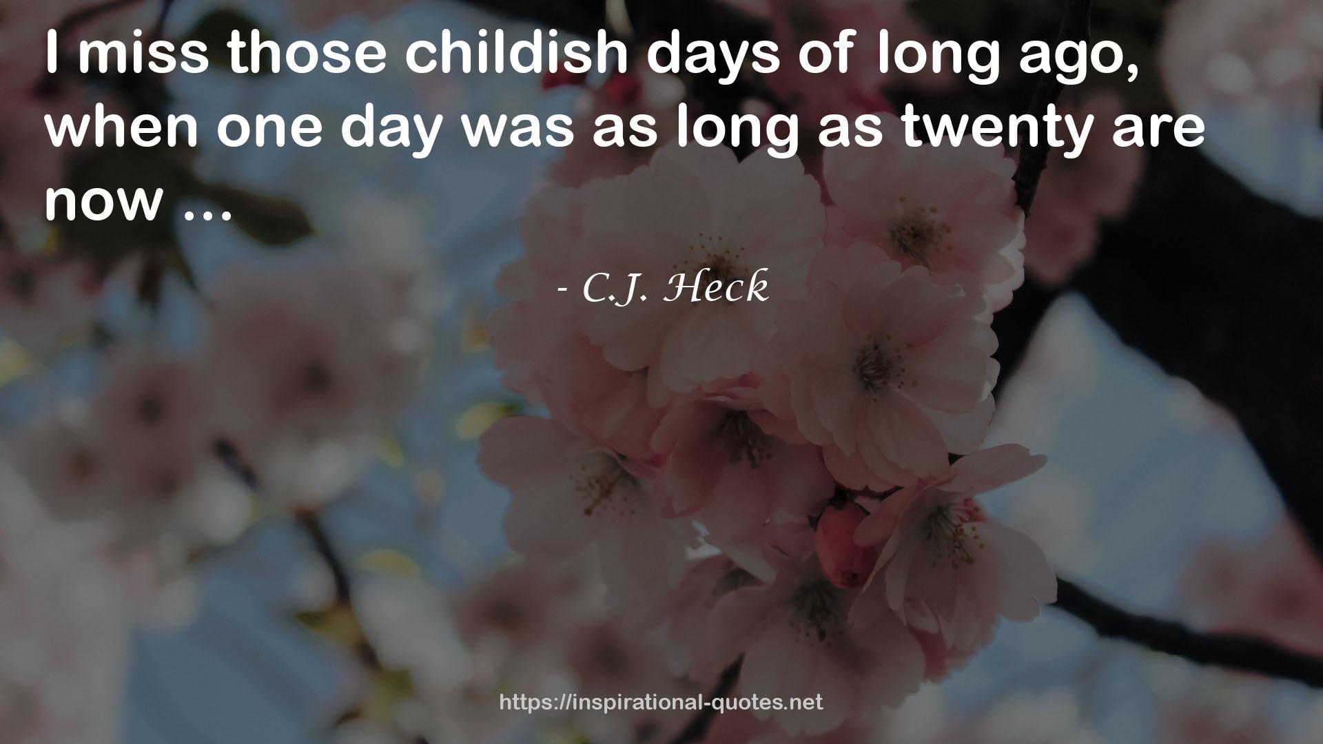 those childish days  QUOTES