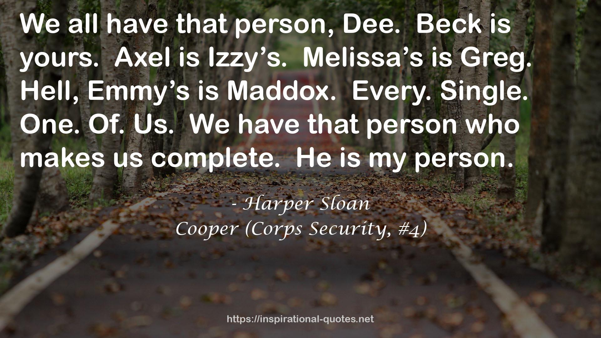 Cooper (Corps Security, #4) QUOTES