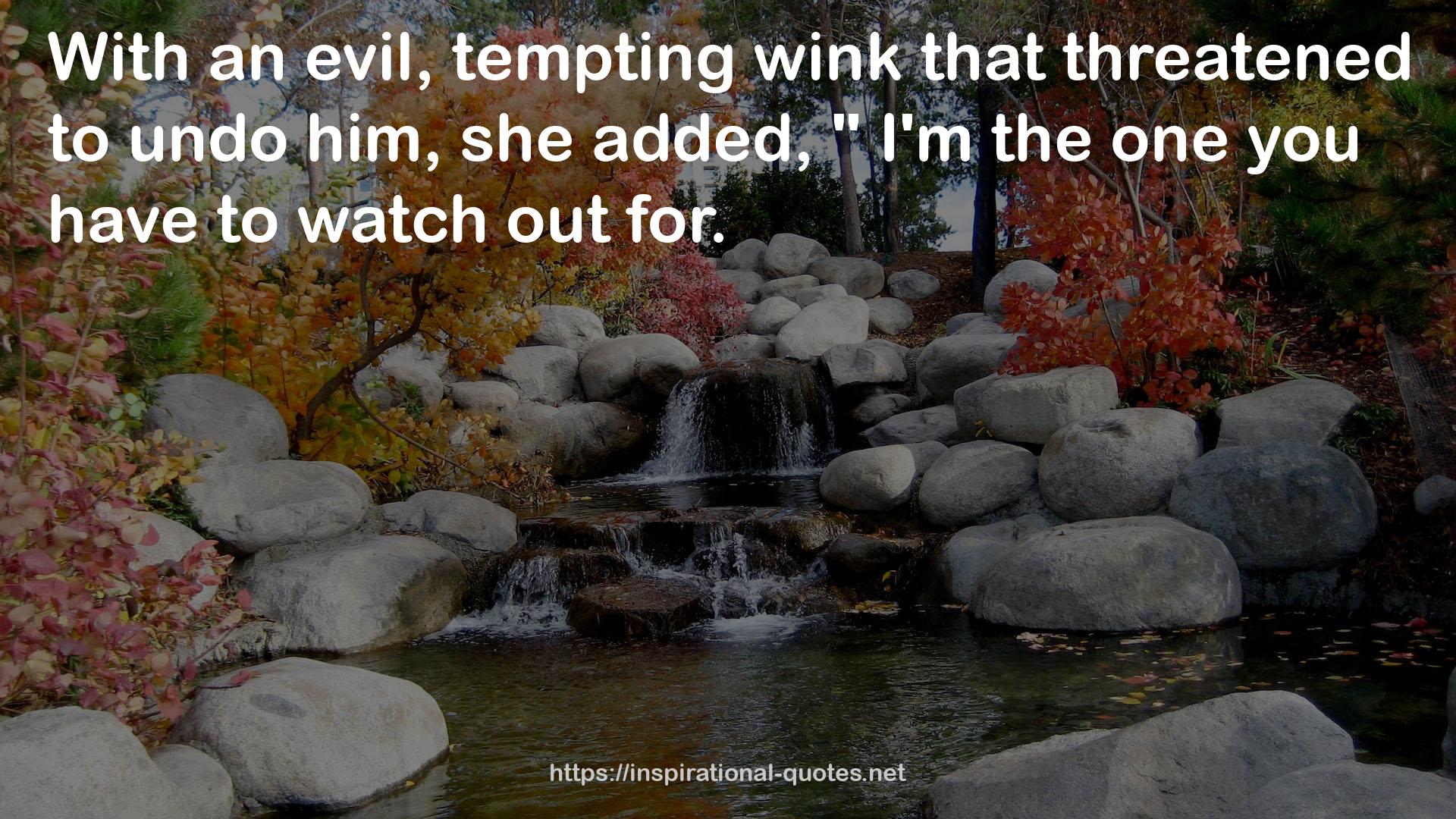 an evil, tempting wink  QUOTES