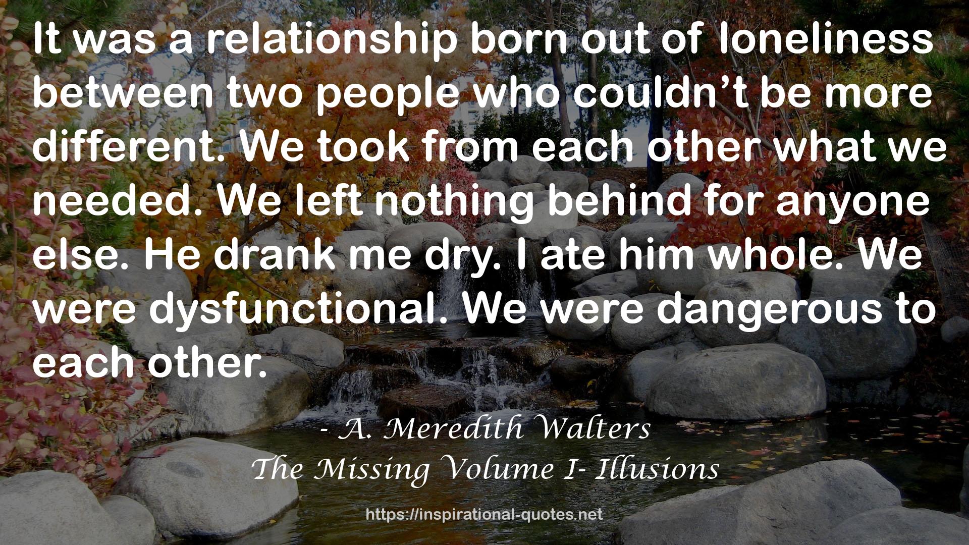 The Missing Volume I- Illusions QUOTES