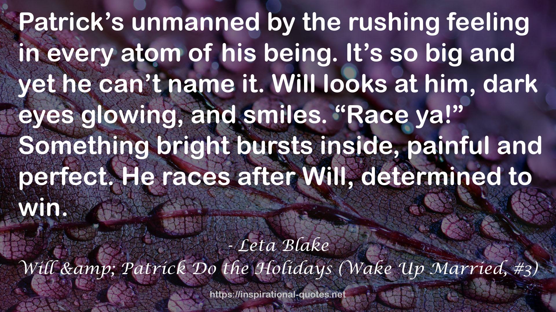 Will & Patrick Do the Holidays (Wake Up Married, #3) QUOTES