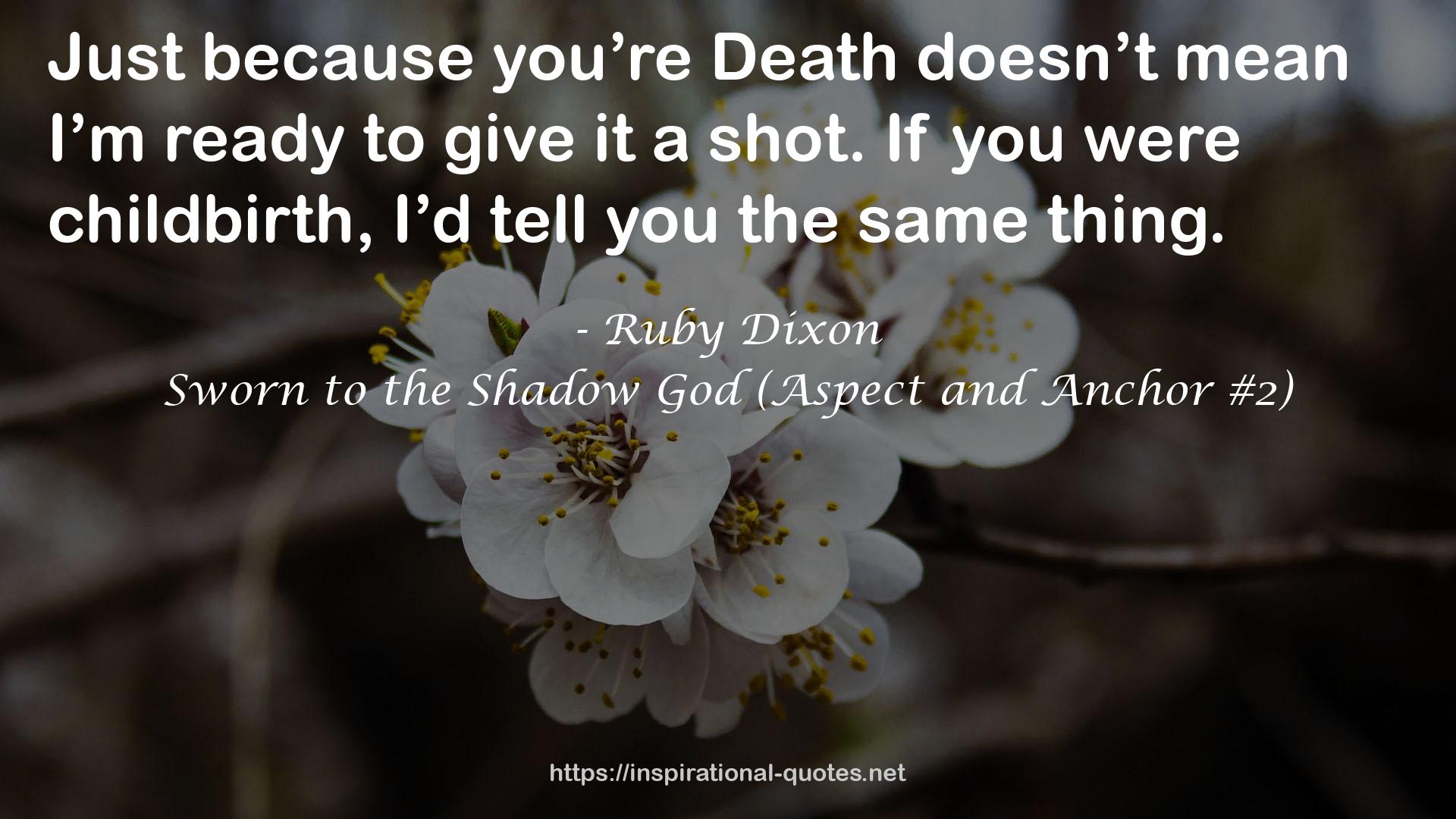 Sworn to the Shadow God (Aspect and Anchor #2) QUOTES