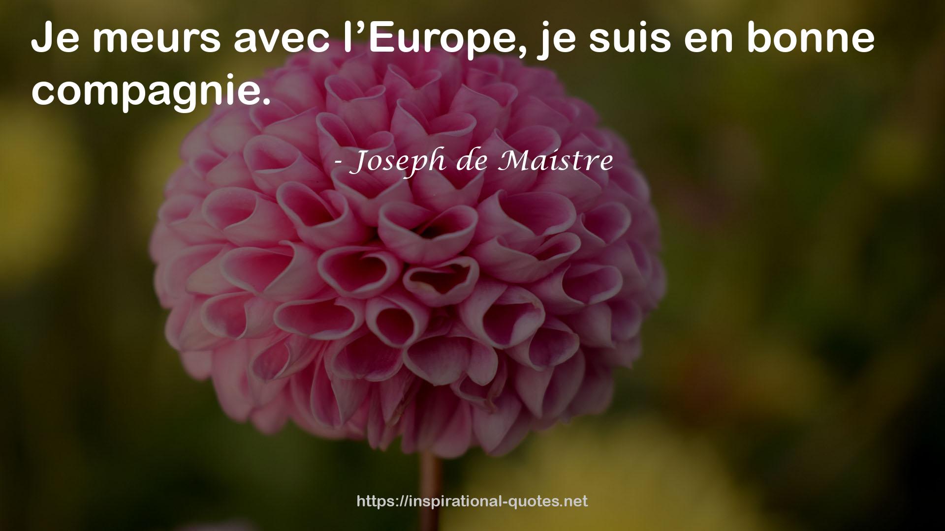 Joseph de Maistre QUOTES