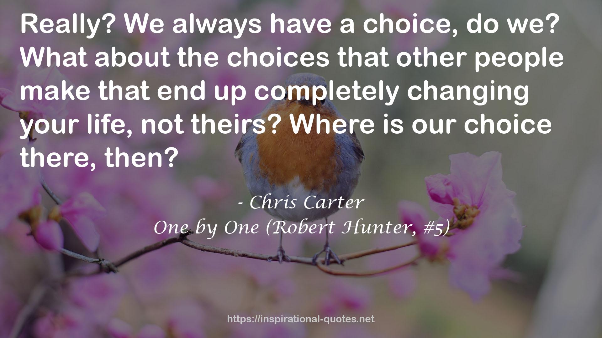 One by One (Robert Hunter, #5) QUOTES